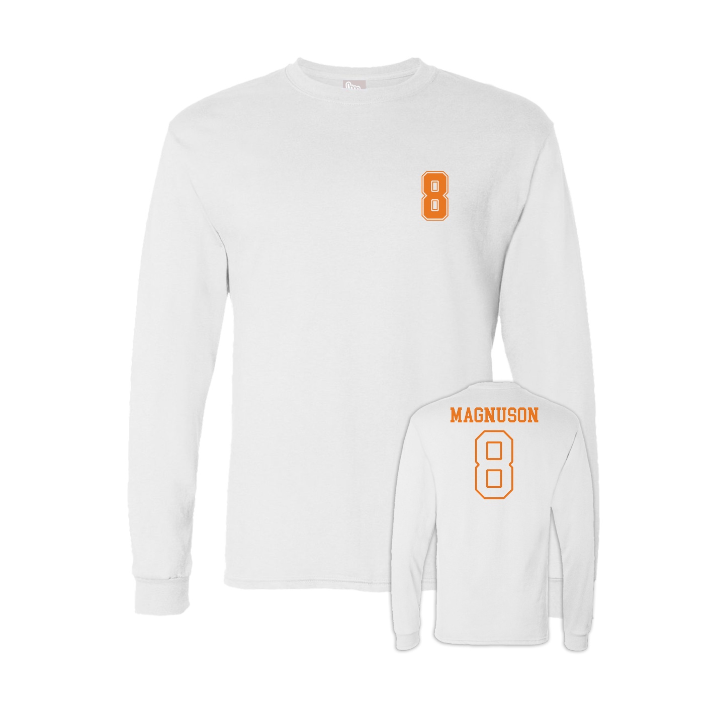 Long Sleeve Tee — Chest Back in White