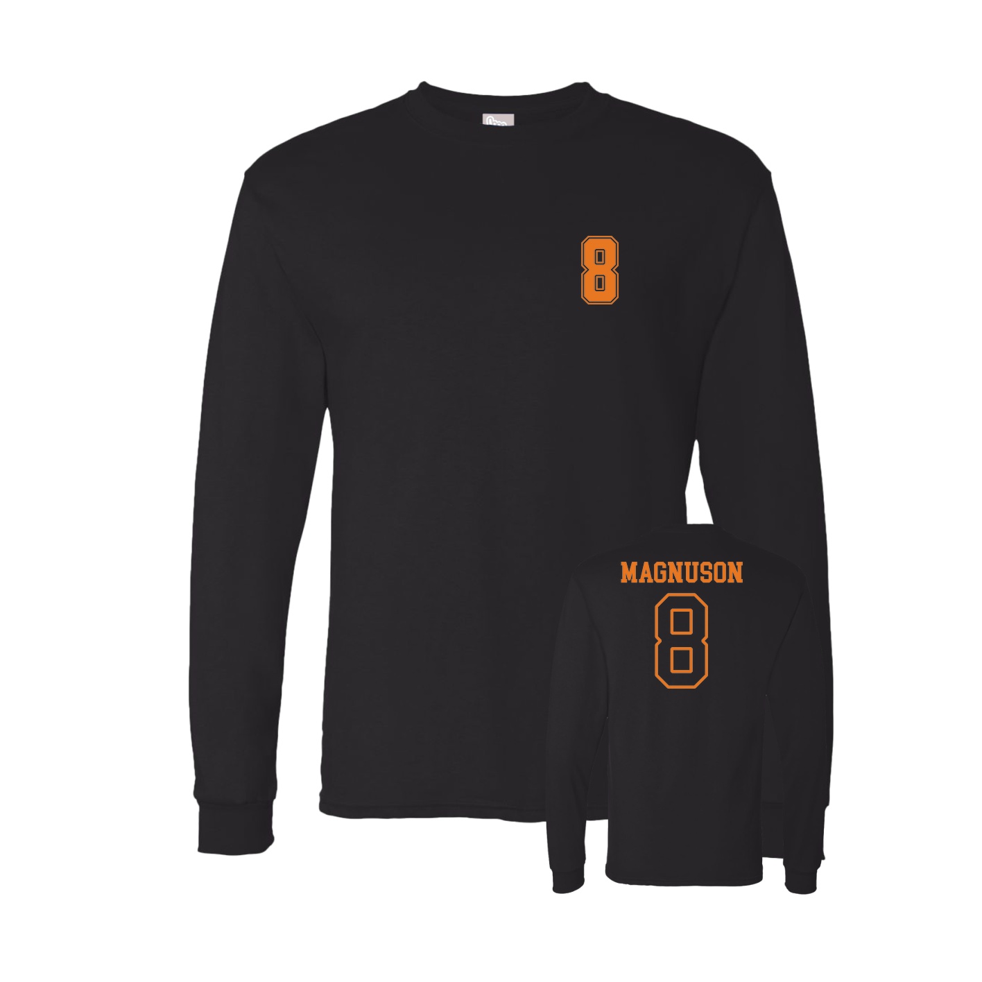 Long Sleeve Tee — Chest Back in Black
