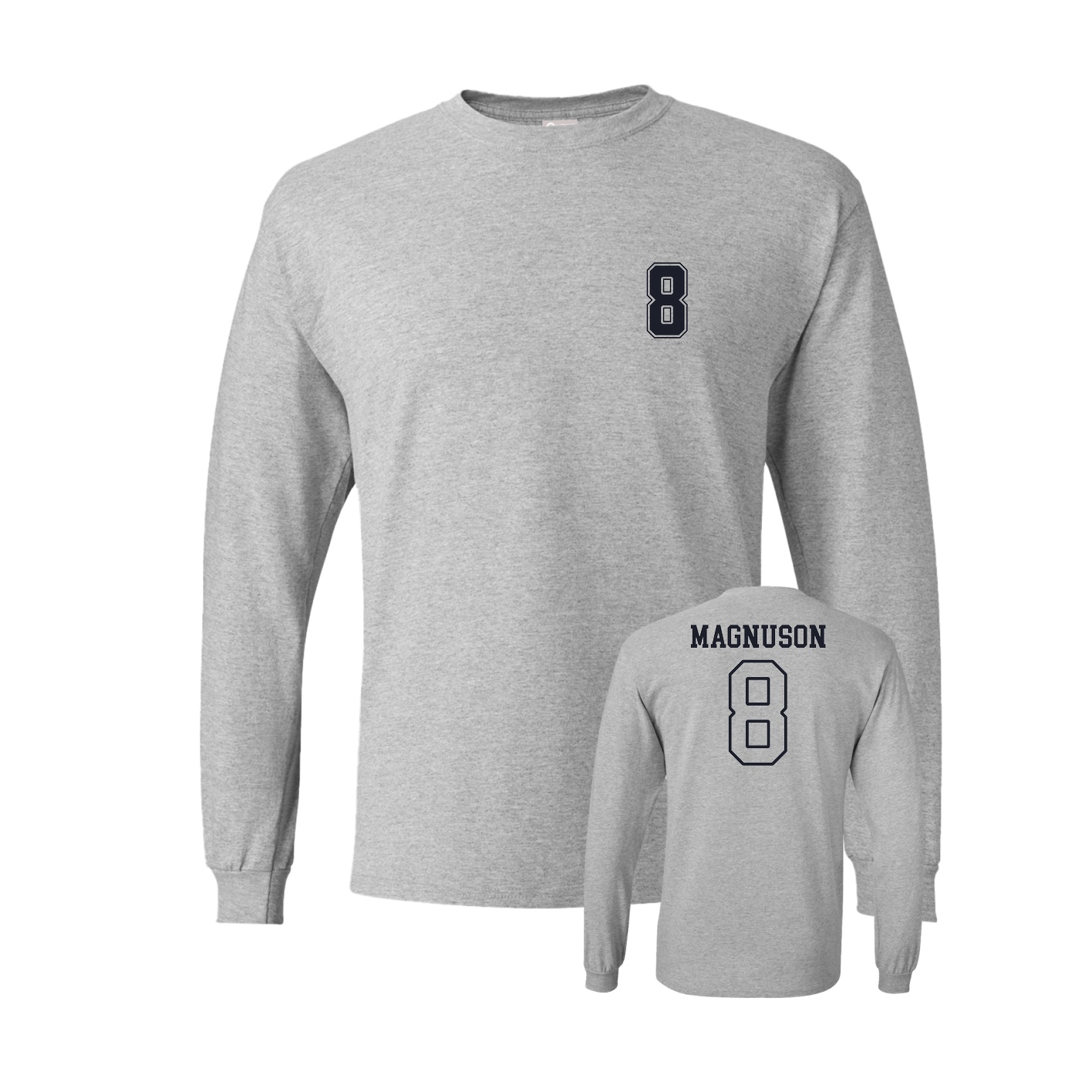 Long Sleeve Tee — Chest Back in Grey