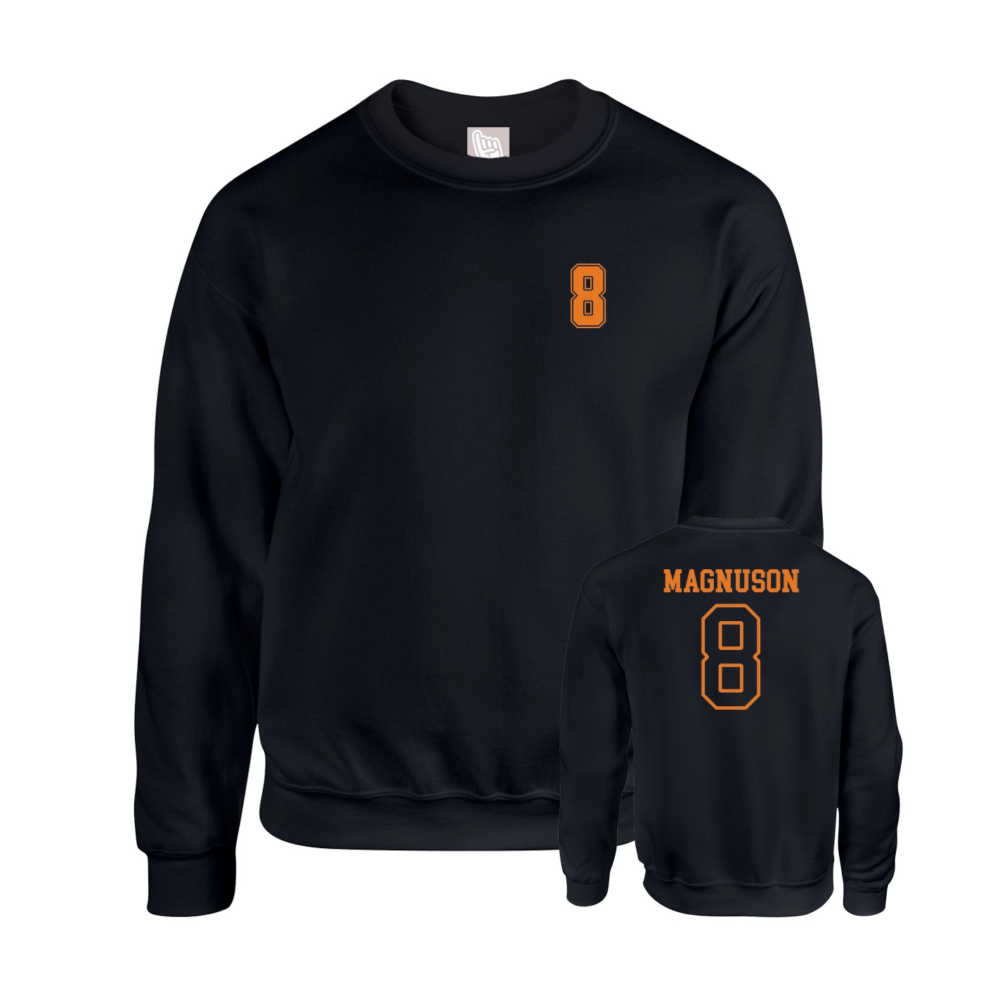 Fleece Crew — Chest Back in Black