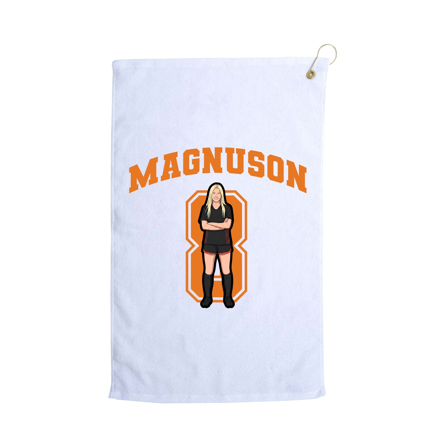 Golf Towel — Number in White
