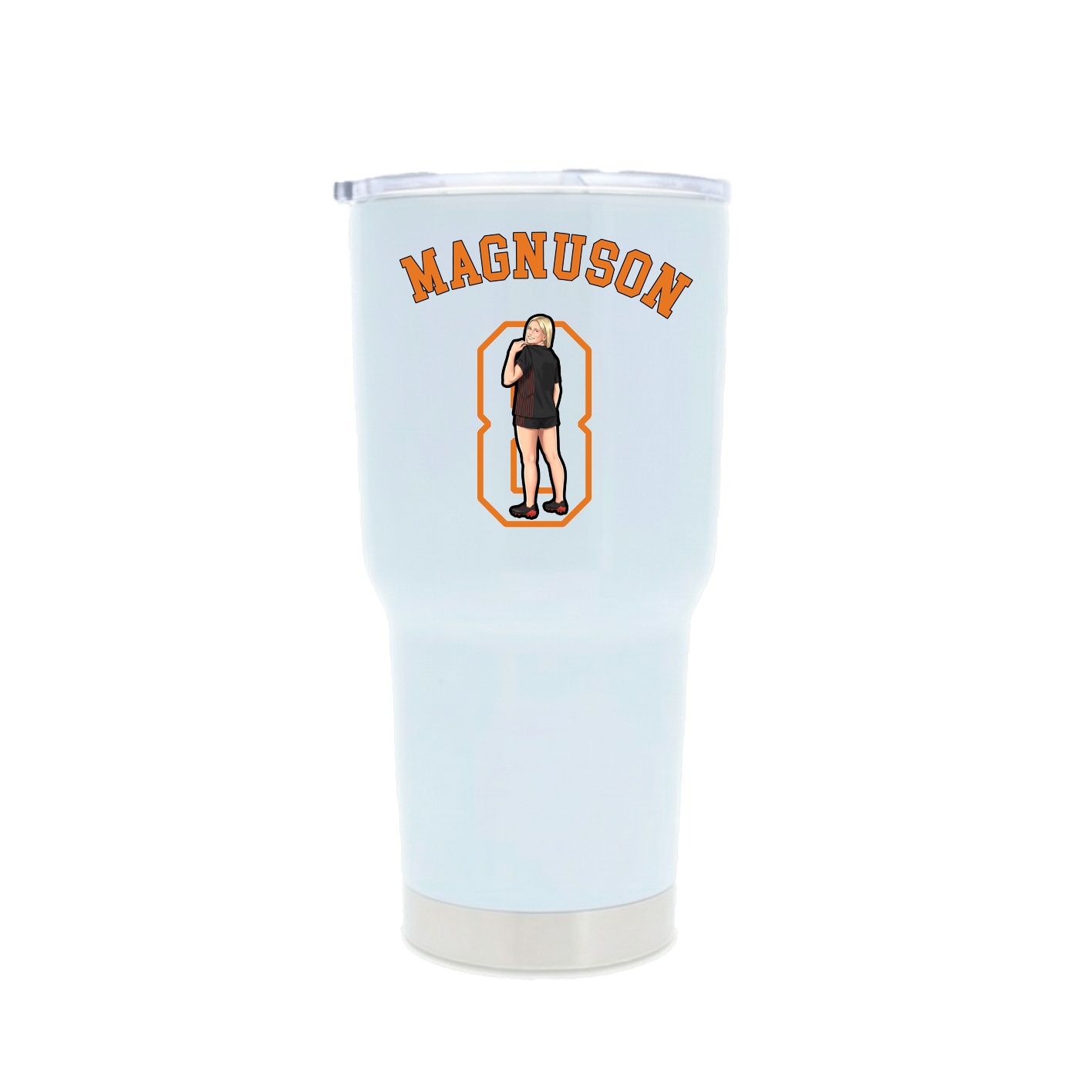 30oz Stainless Steel Tumbler — Shirsey Arch in White