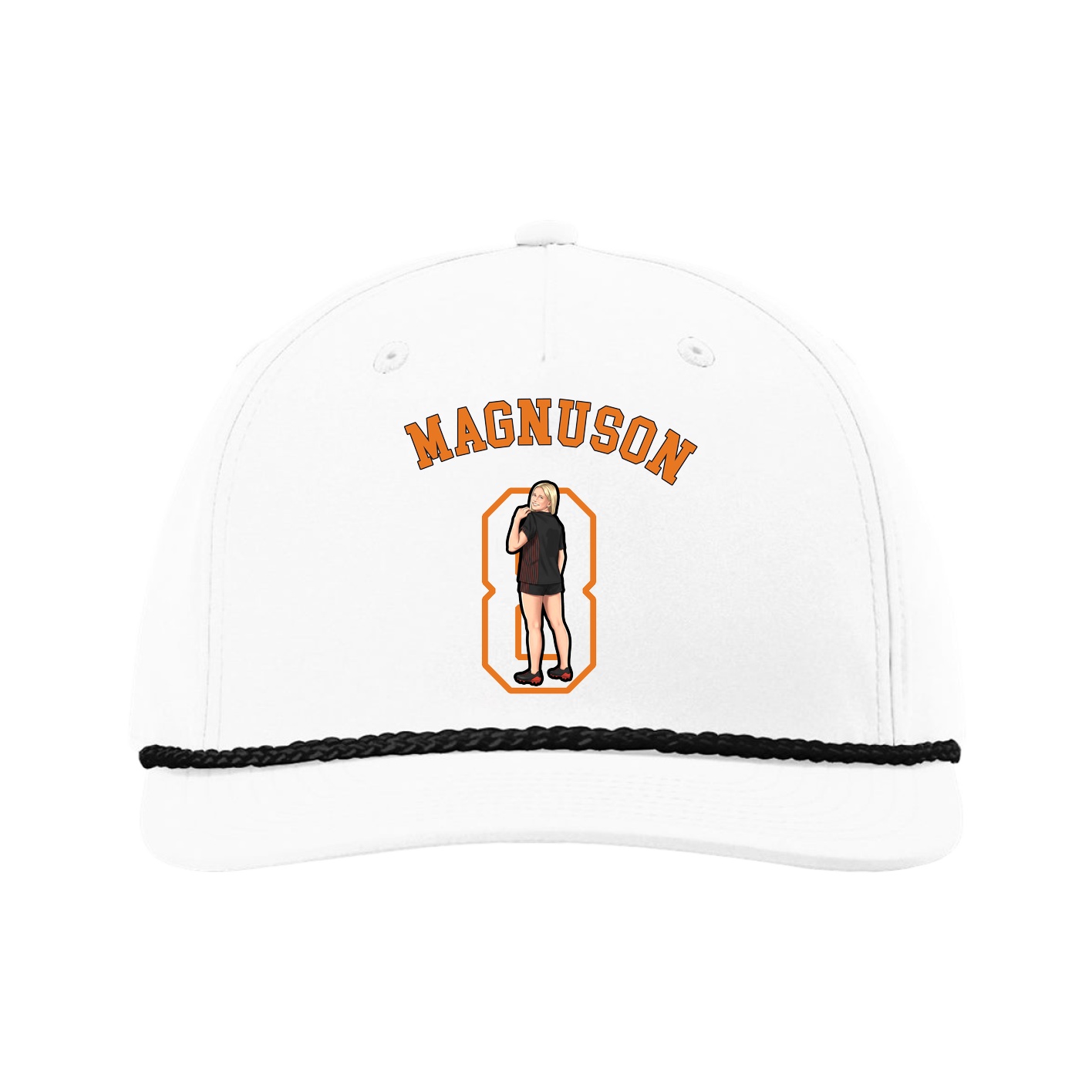 Five-Panel Classic Rope Cap — Shirsey Arch in White