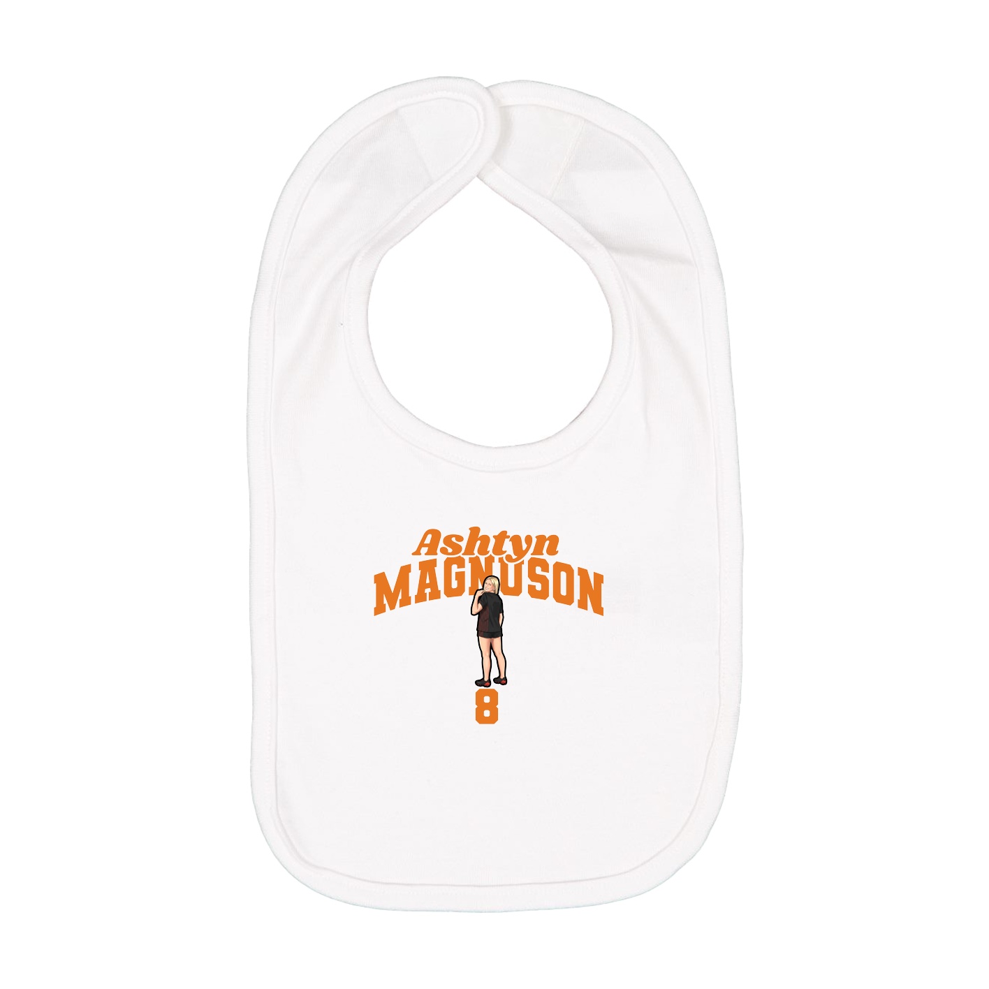 Infant Bib — Signature Arch in White