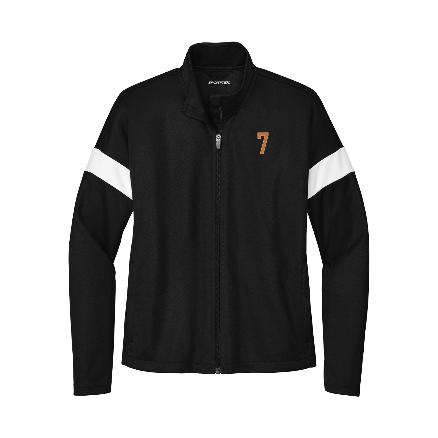 Womens Team Travel Full-Zip Jacket — Front Shirsy in Black/White