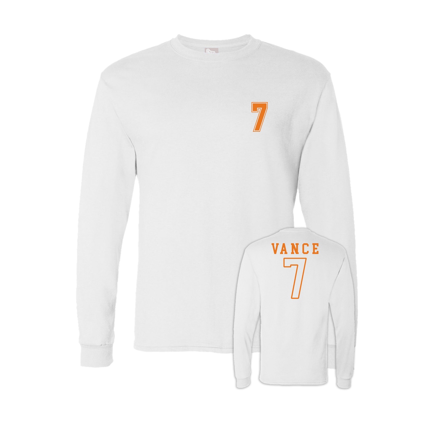 Long Sleeve Tee — Chest Back in White