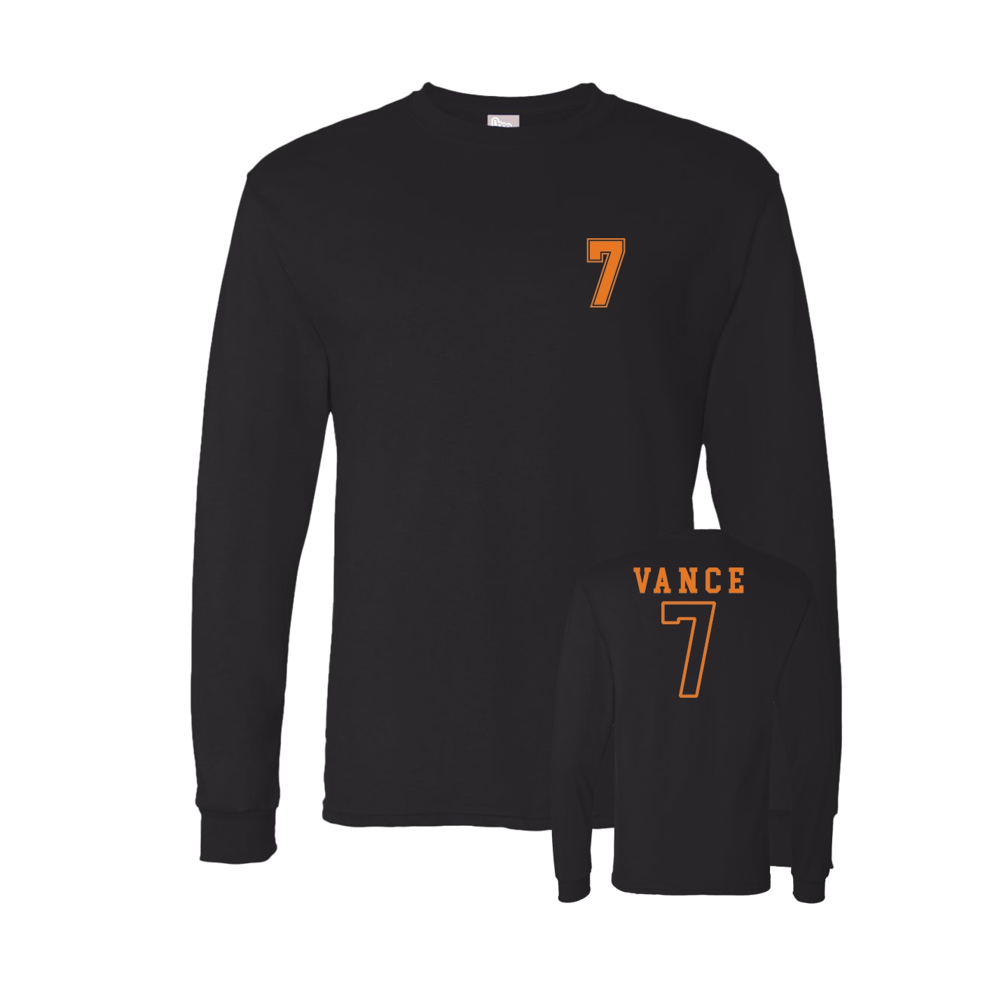 Long Sleeve Tee — Chest Back in Black