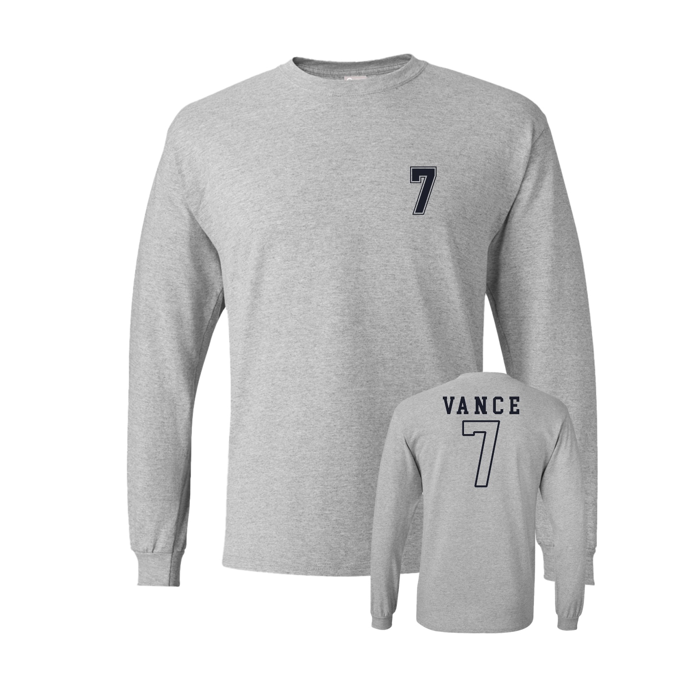 Long Sleeve Tee — Chest Back in Grey
