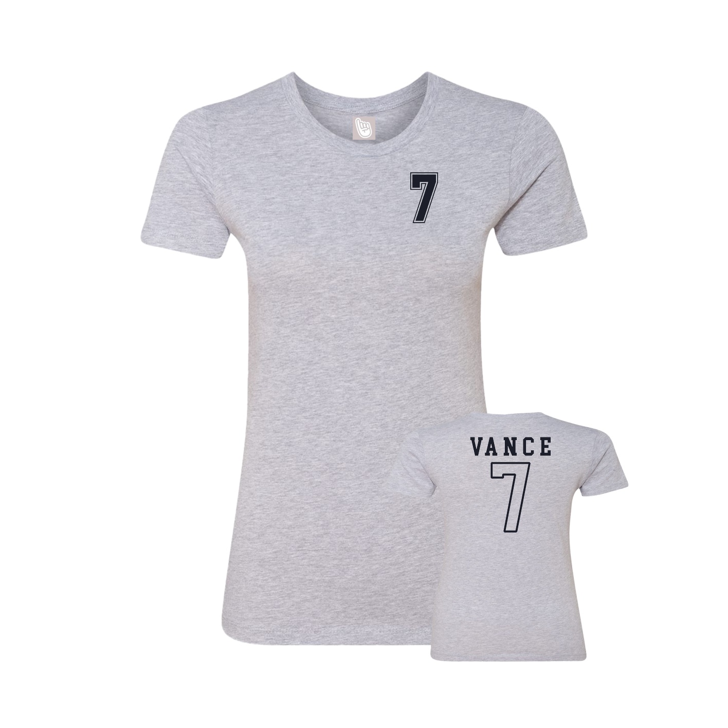 Womens Tee — Chest Back in Grey
