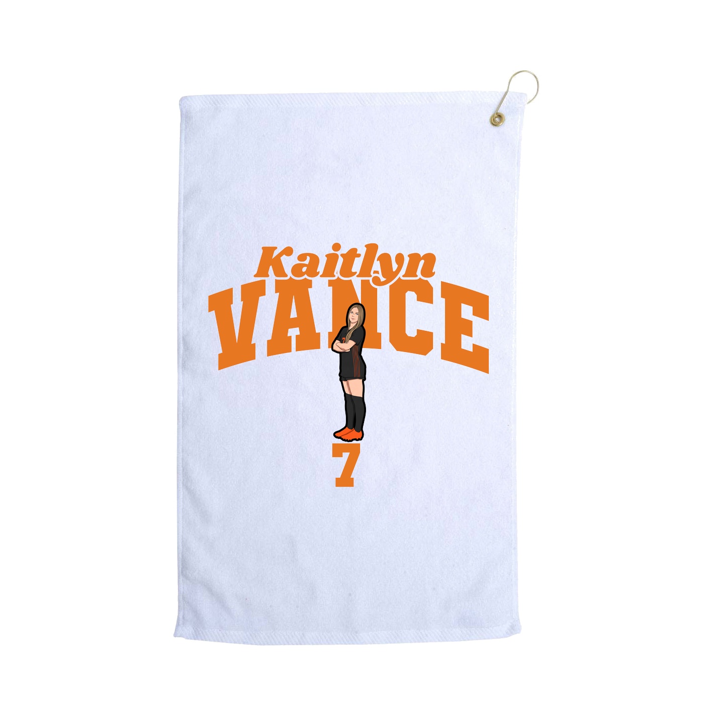 Golf Towel — Signature Arch in White