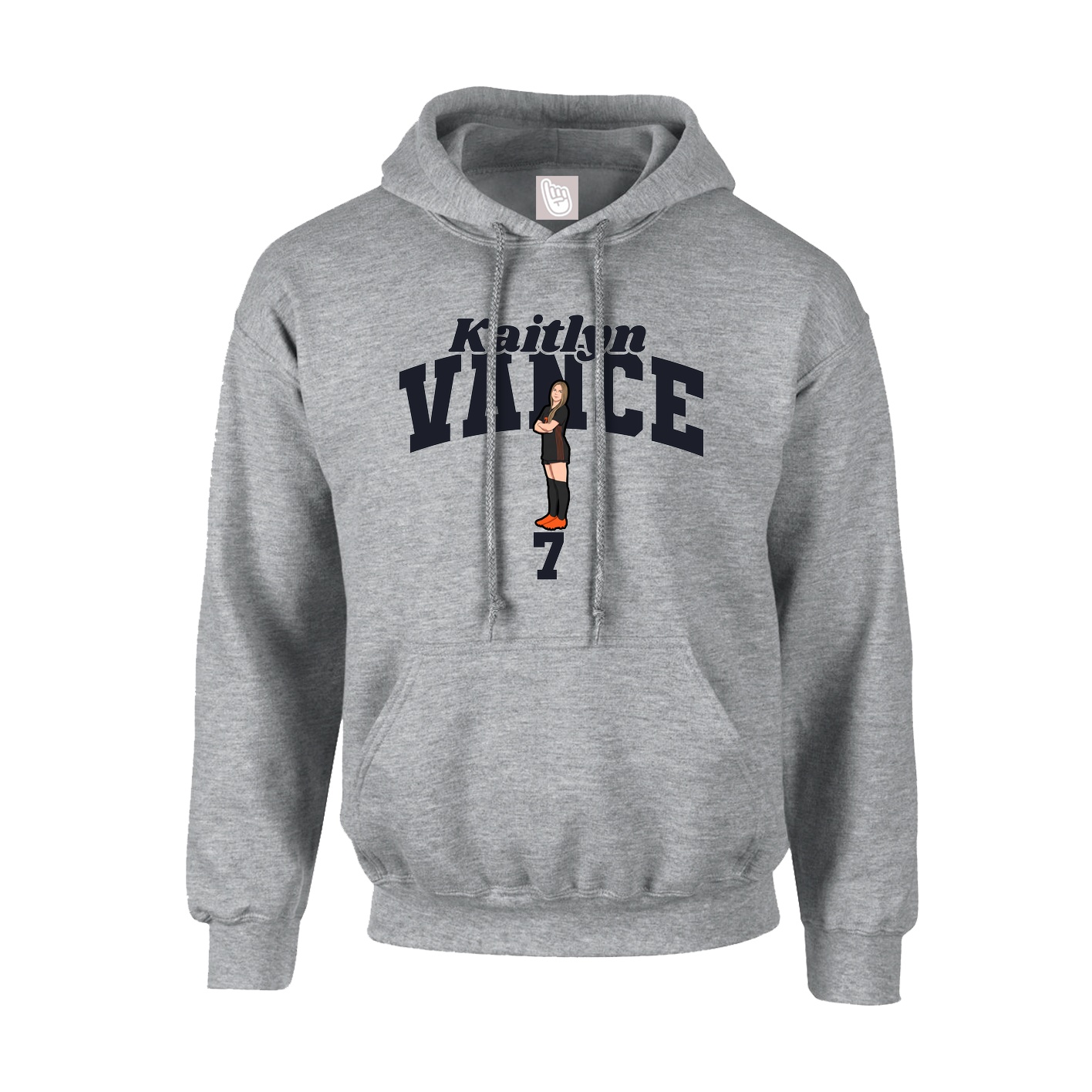 Youth Hoodie — Signature Arch in Grey