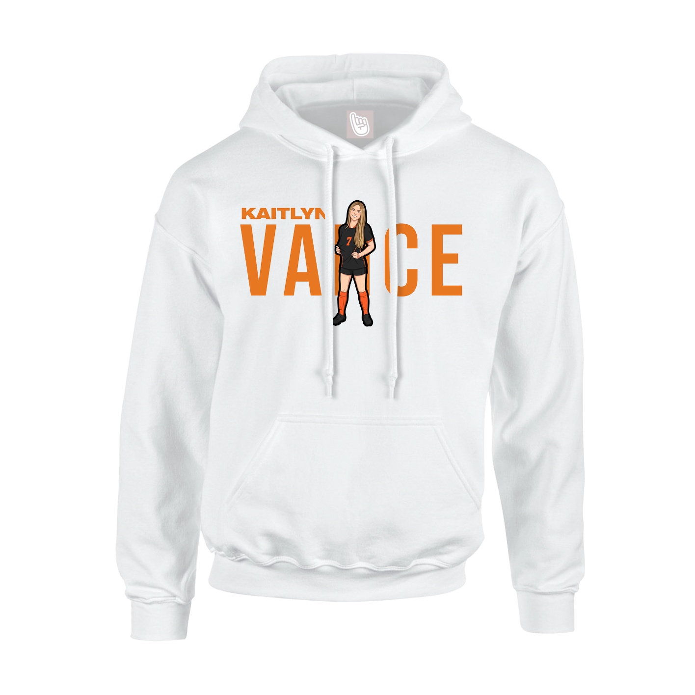 Hoodie — Player Name in White
