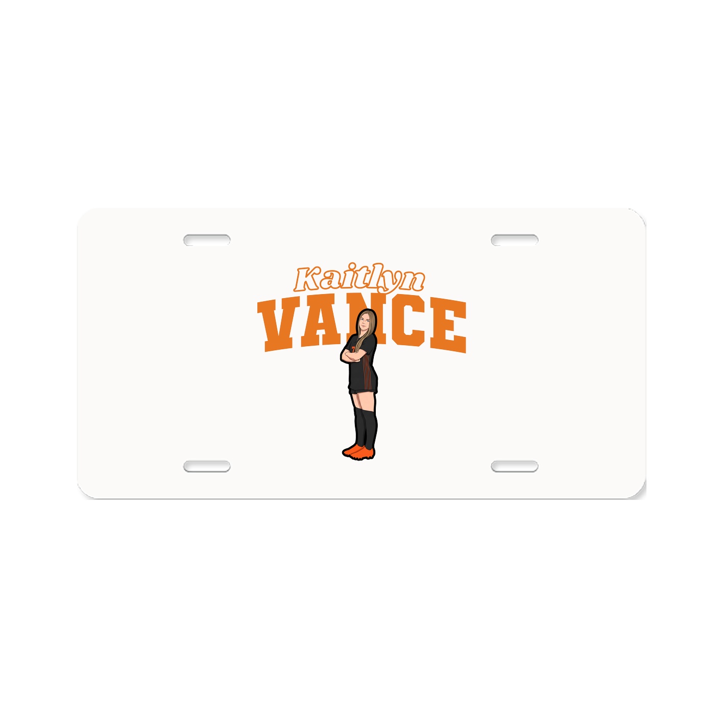 License Plate — Name Arch in Classic