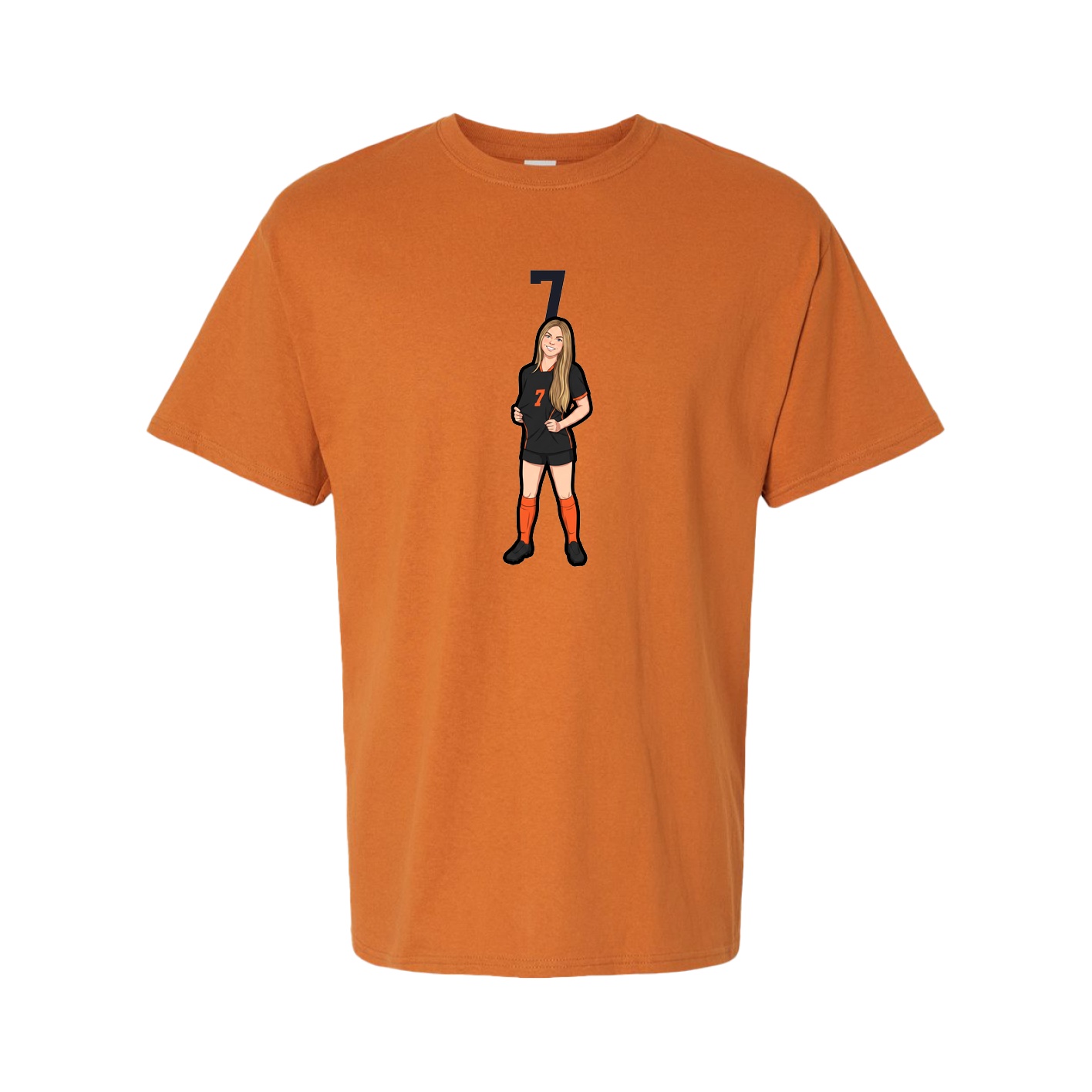 Tee — Number Top in Orange