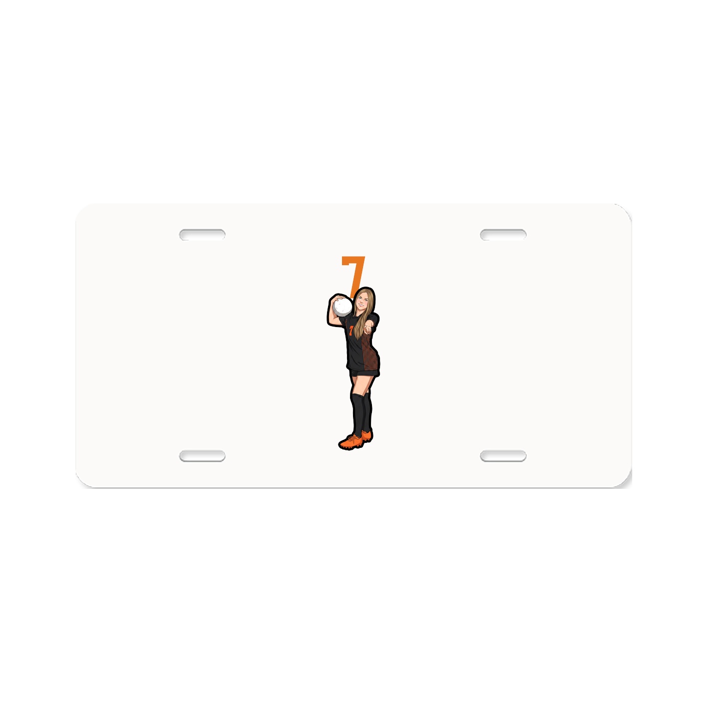 License Plate — Number Top in Classic