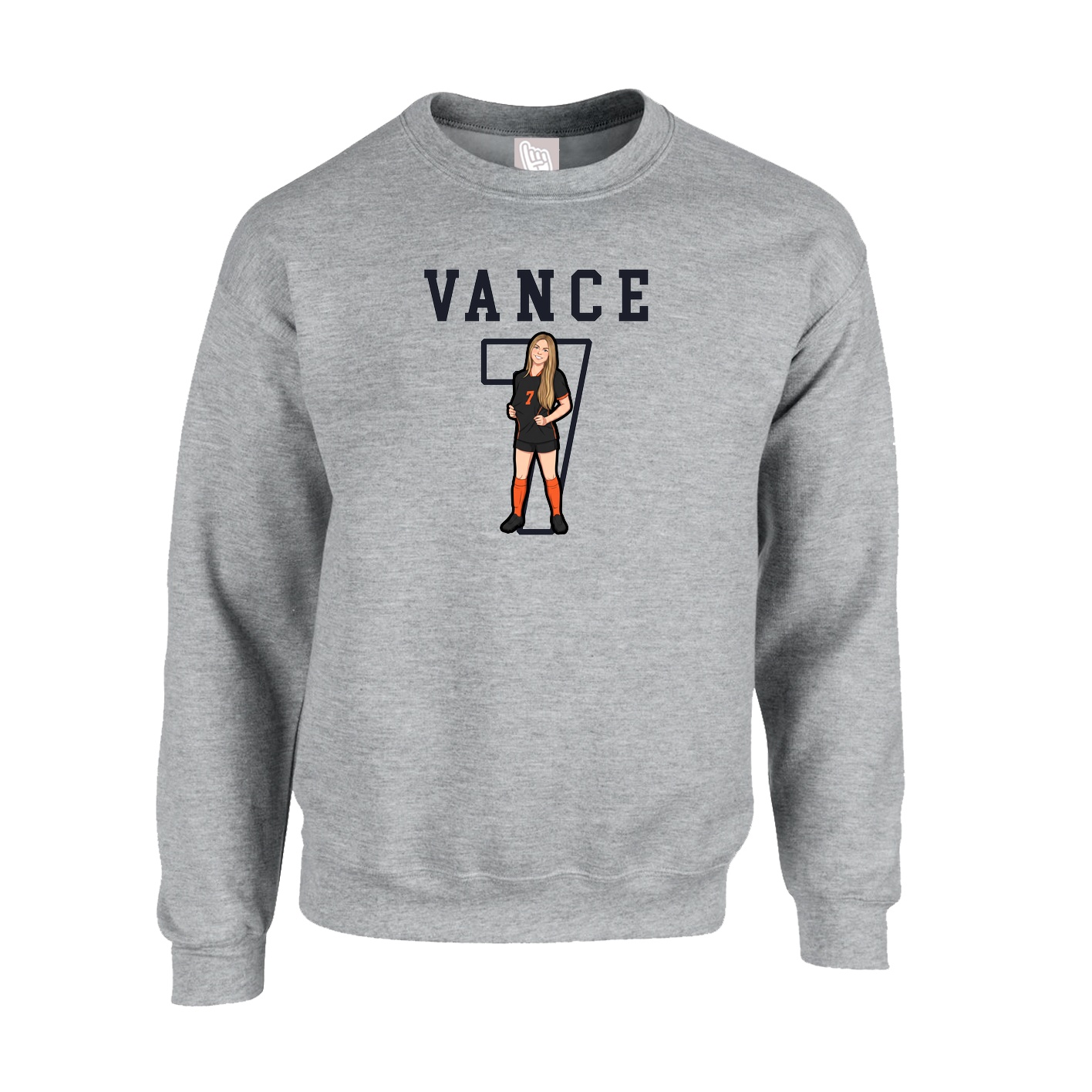 Fleece Crew — Shirsey in Grey