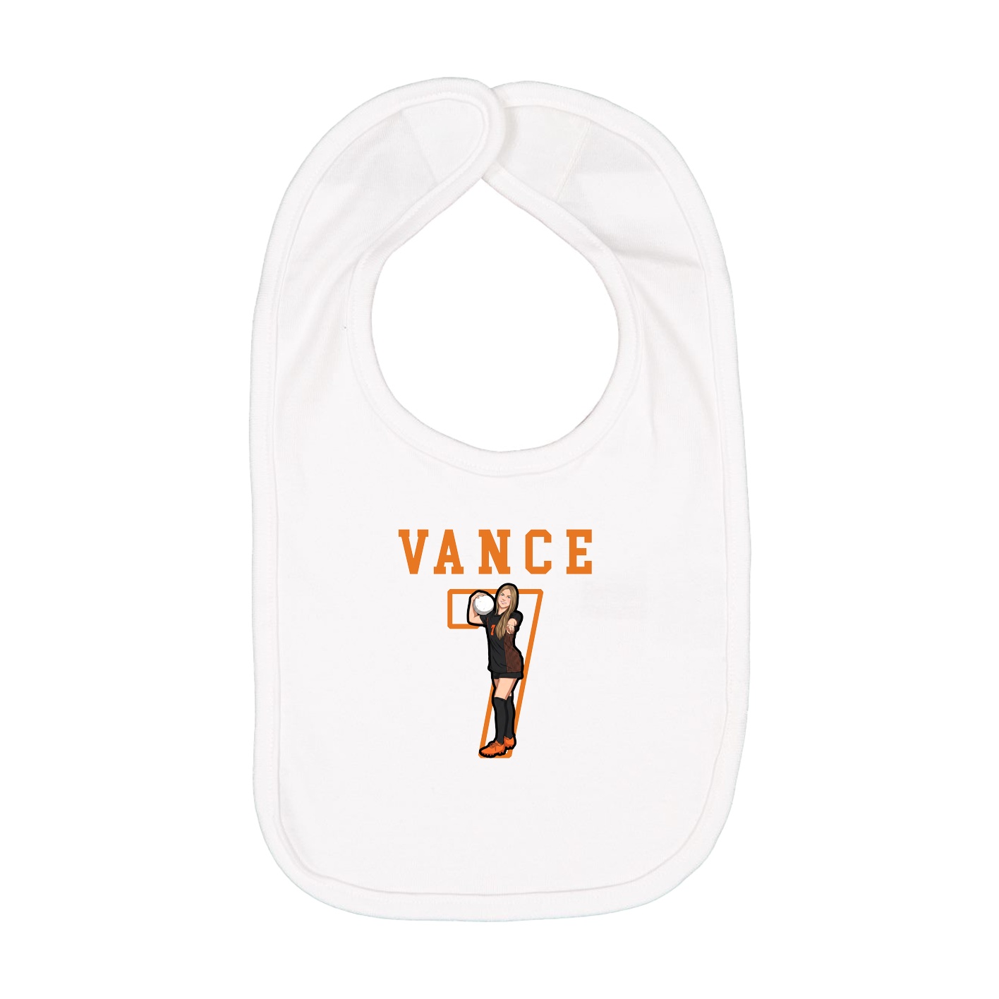 Infant Bib — Shirsey in White