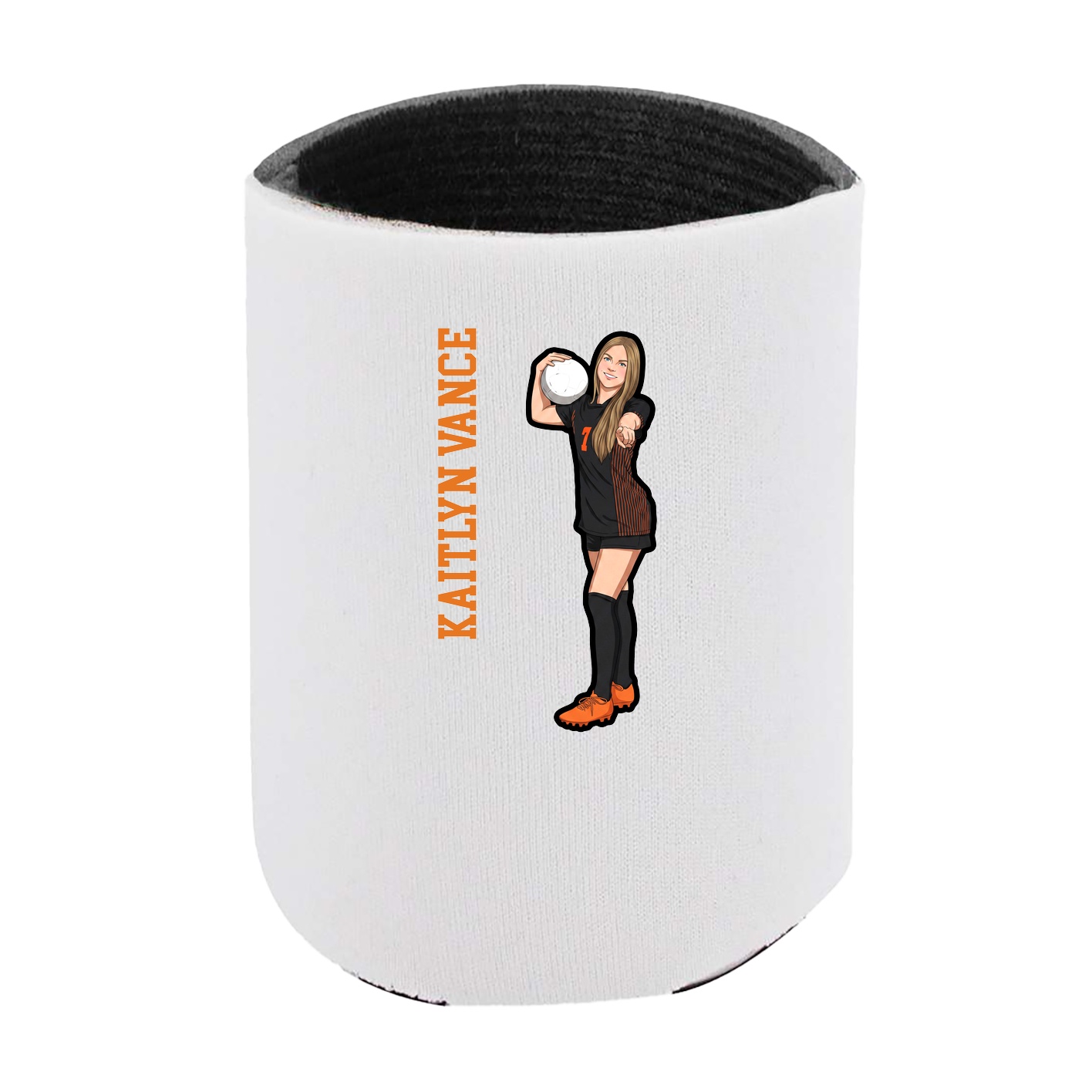 Can Holder — Name Vertical in White