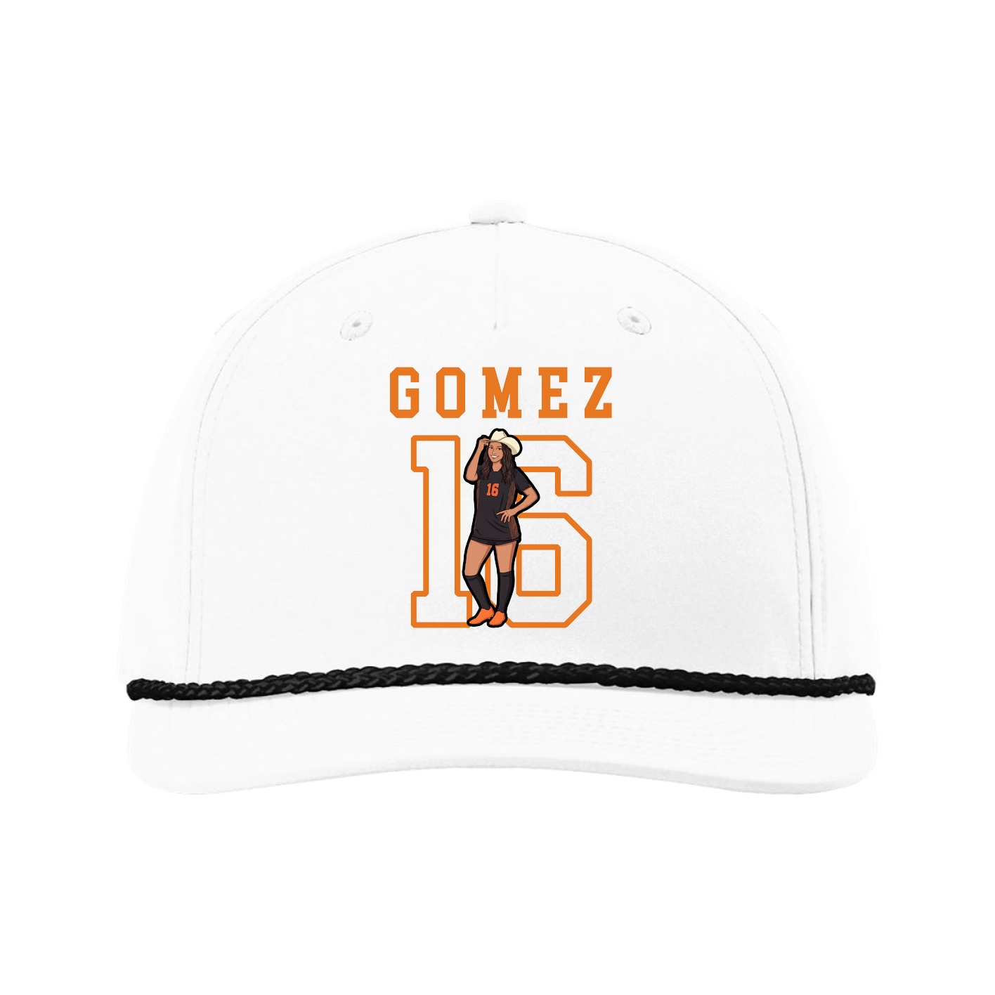 Five-Panel Classic Rope Cap — Shirsey in White