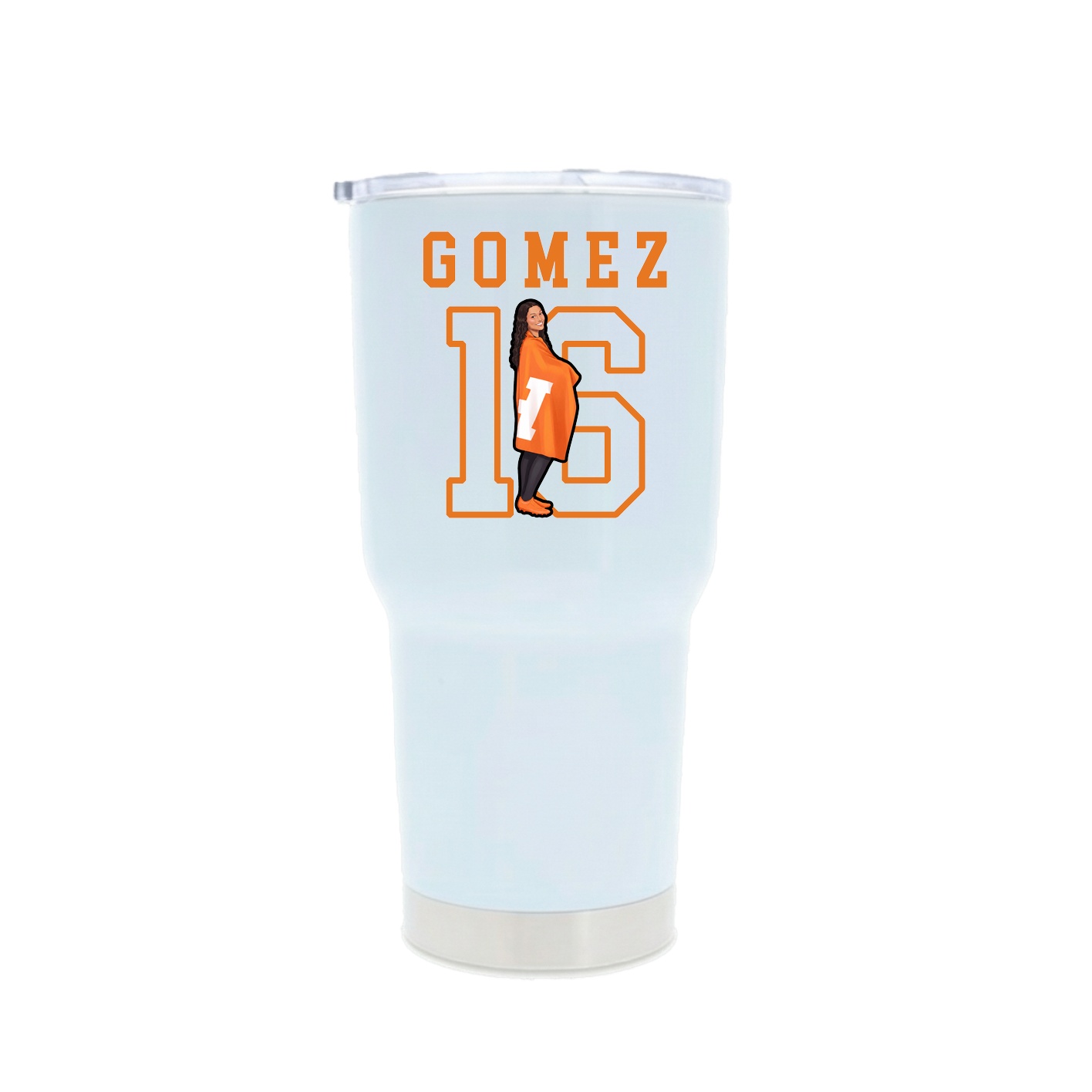 30oz Stainless Steel Tumbler — Shirsey in White