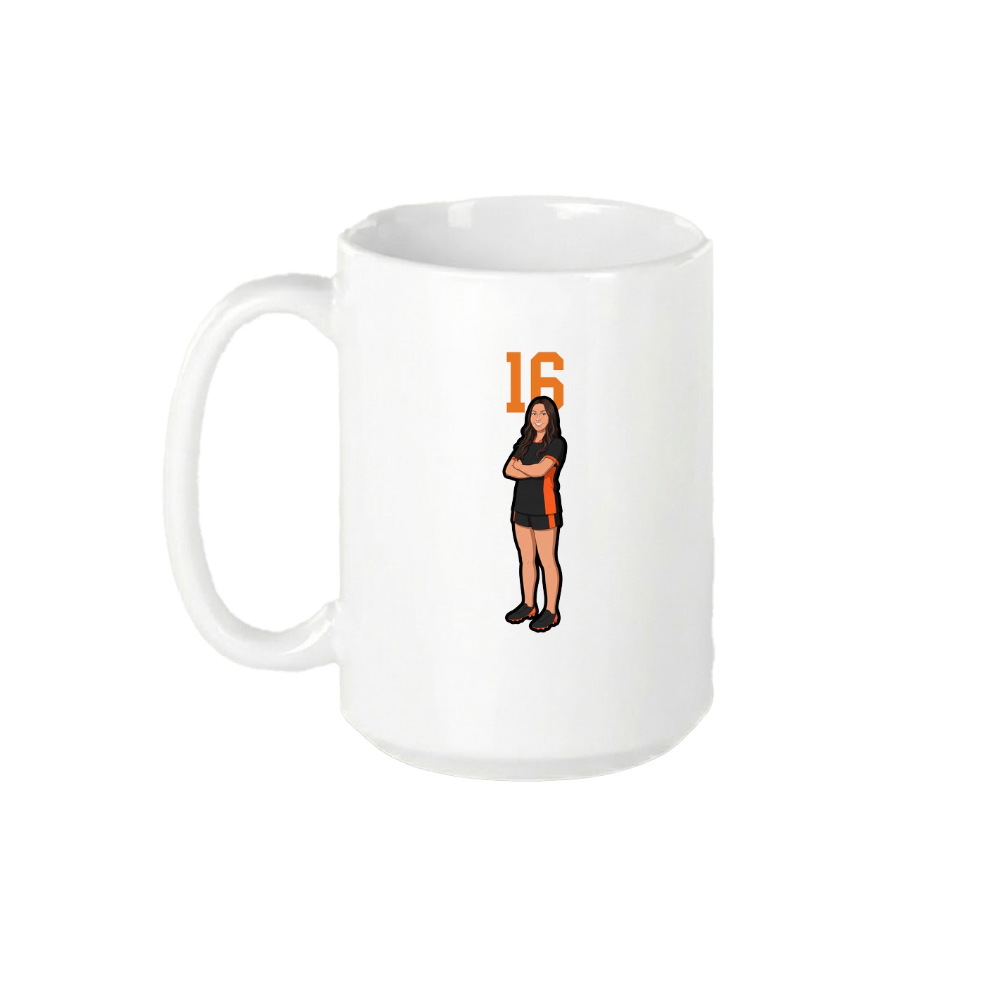 15oz Coffee Mug — Number Top in White