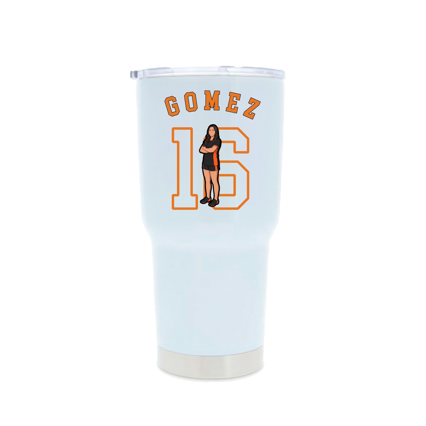 30oz Stainless Steel Tumbler — Shirsey Arch in White