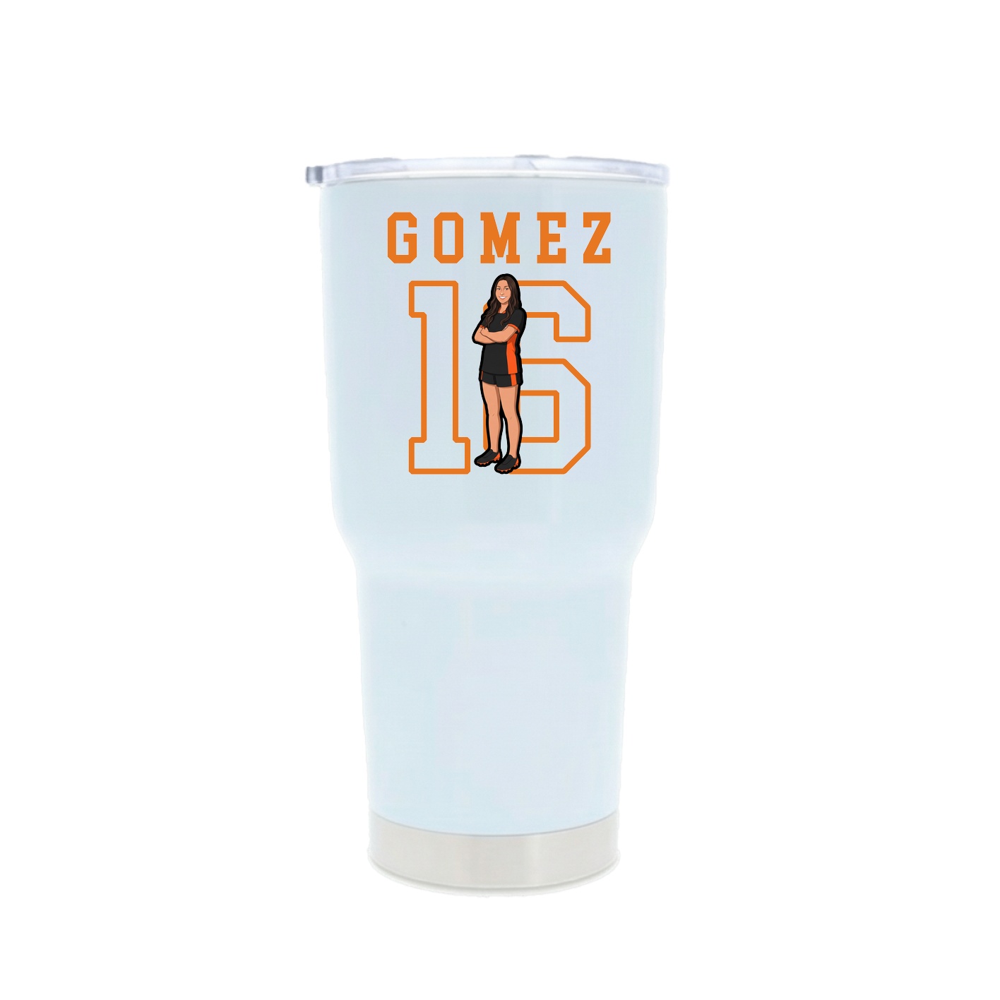 30oz Stainless Steel Tumbler — Shirsey in White
