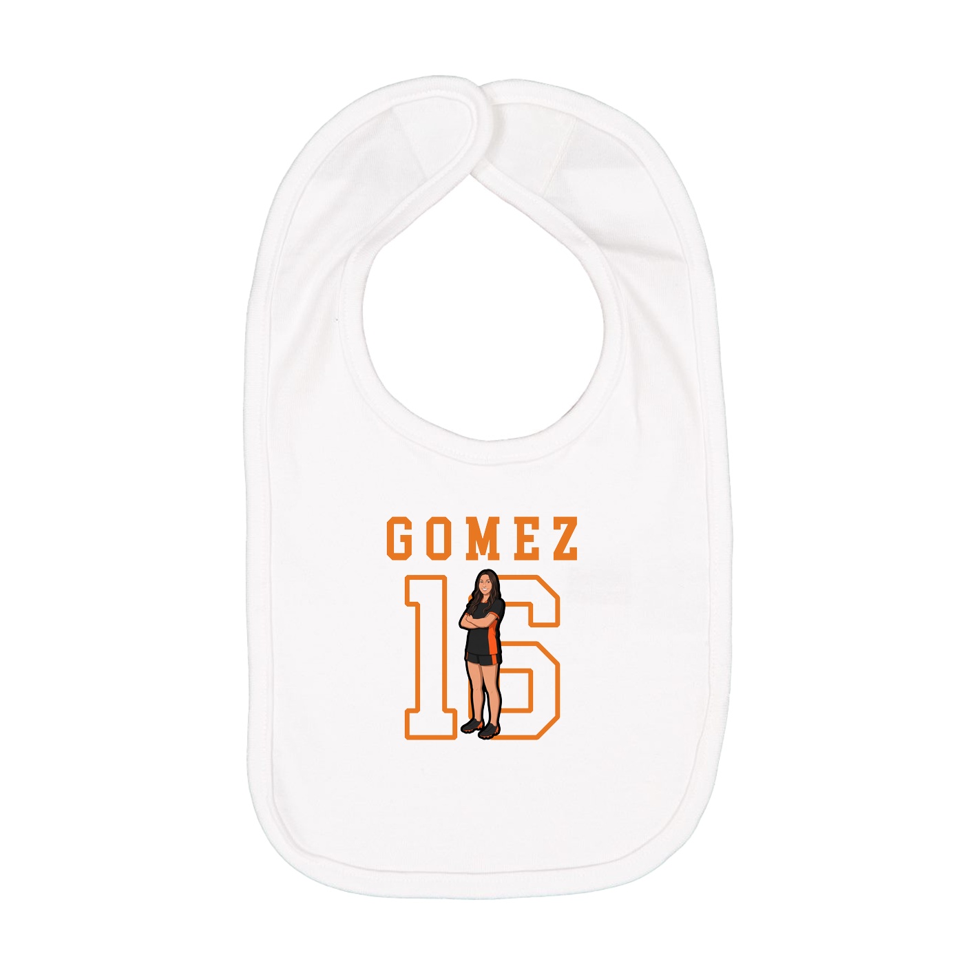 Infant Bib — Shirsey in White