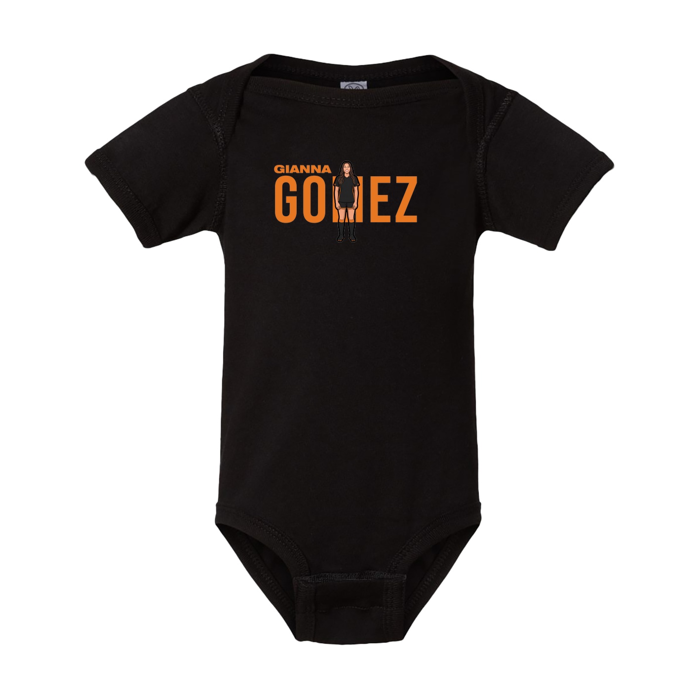 Baby Onesie — Player Name in Black