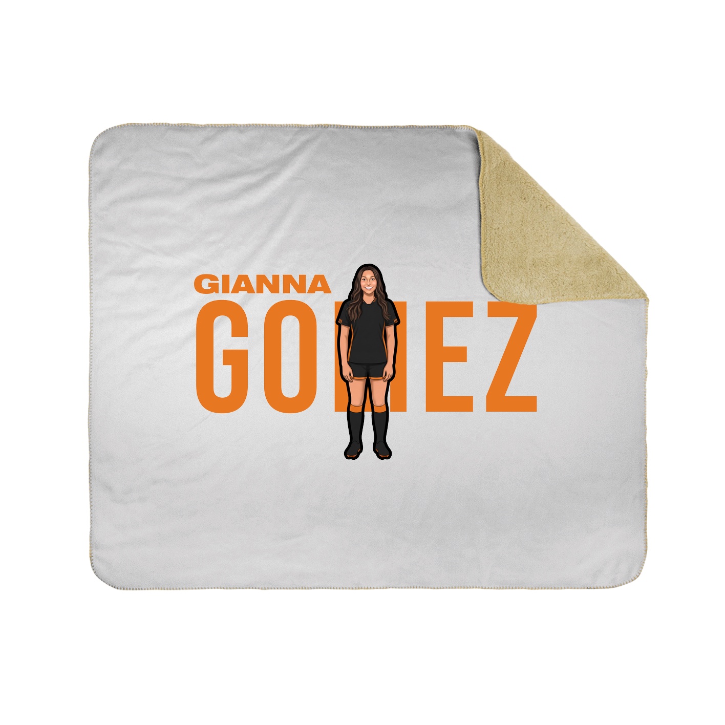 Throw Blanket — Player Name in White