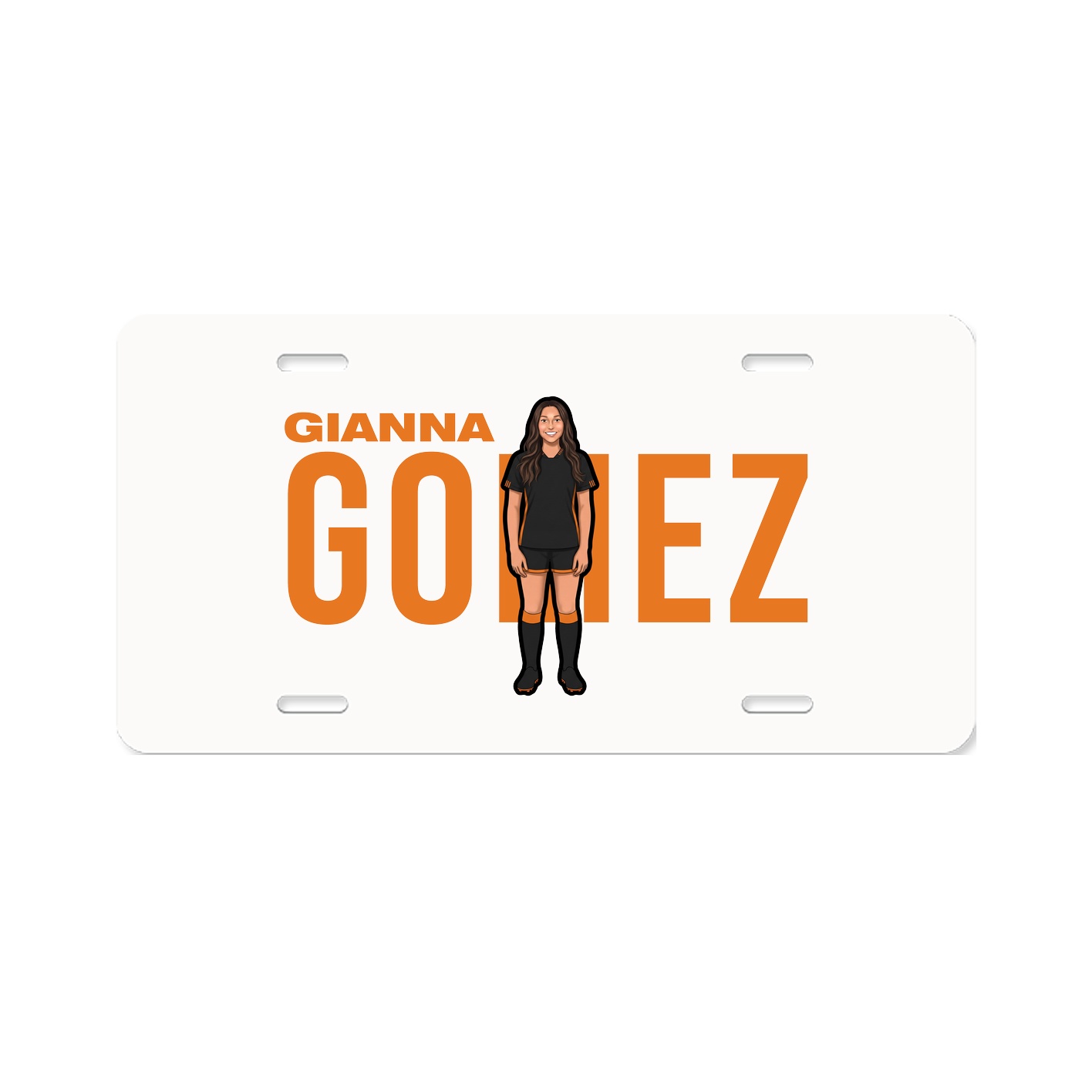 License Plate — Player Name in Classic
