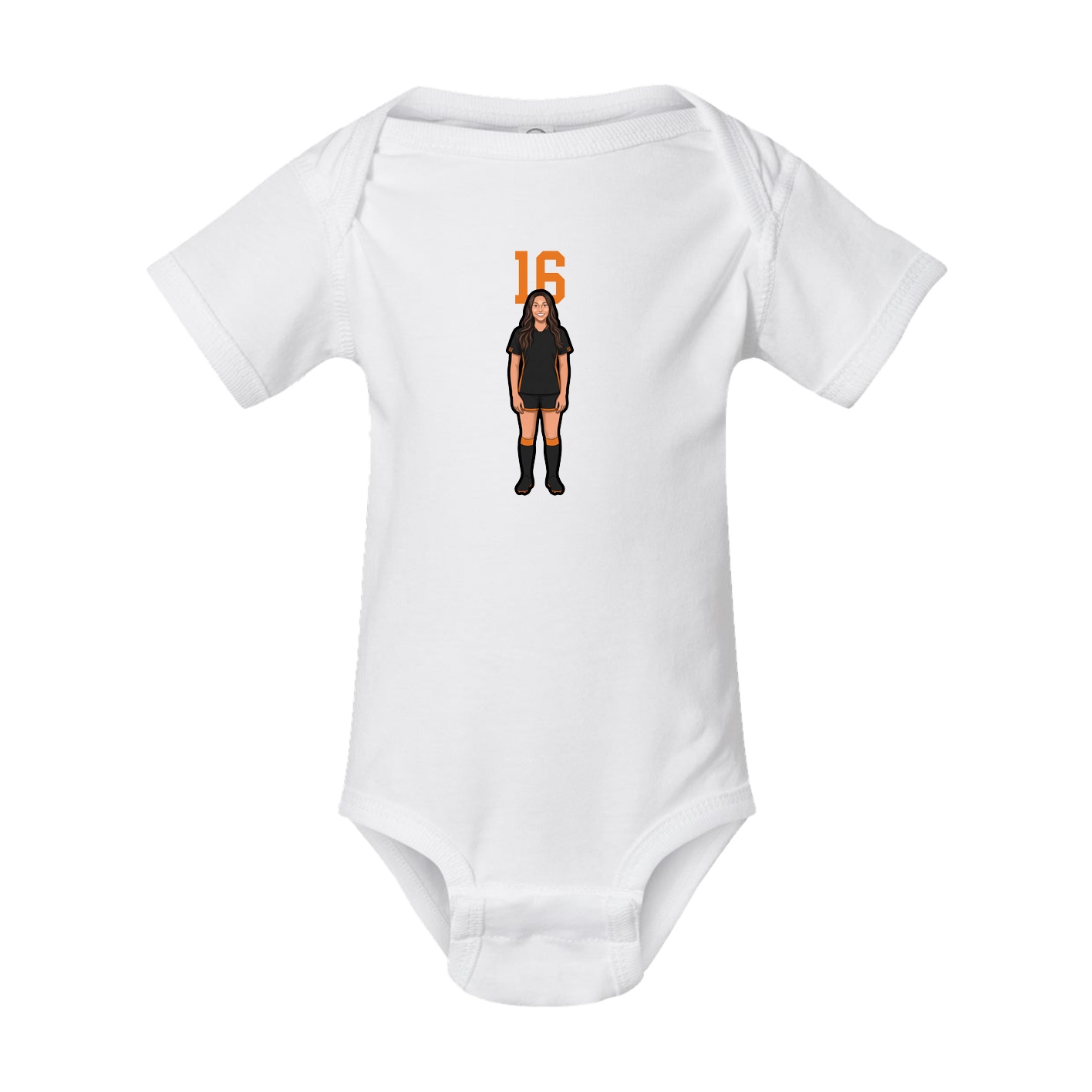 Baby Onesie — Number Top in White