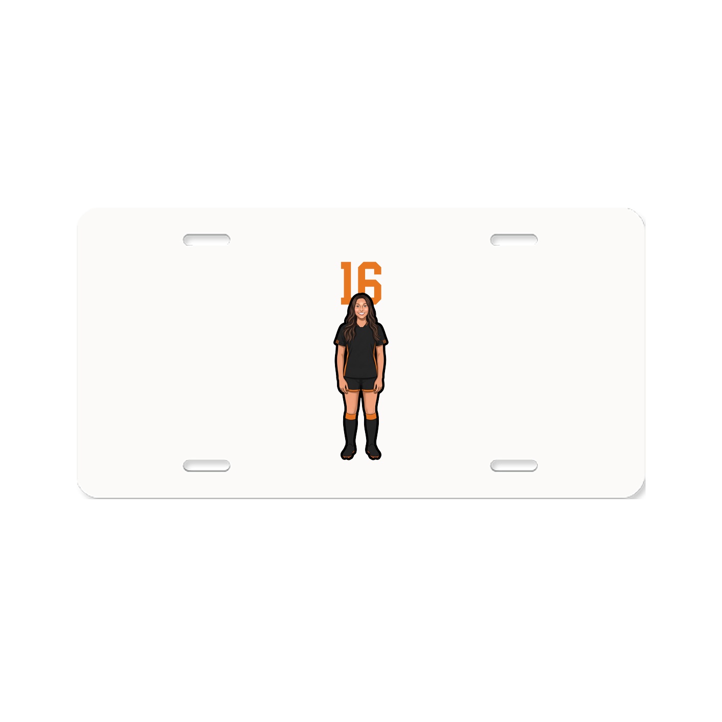 License Plate — Number Top in Classic