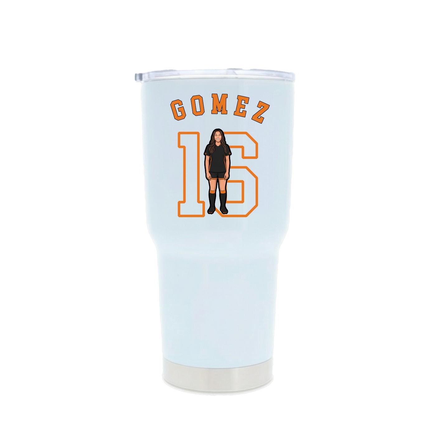 30oz Stainless Steel Tumbler — Shirsey Arch in White