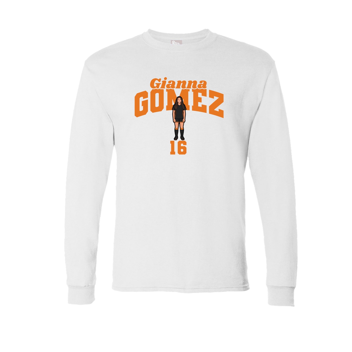 Long Sleeve Tee — Signature Arch in White