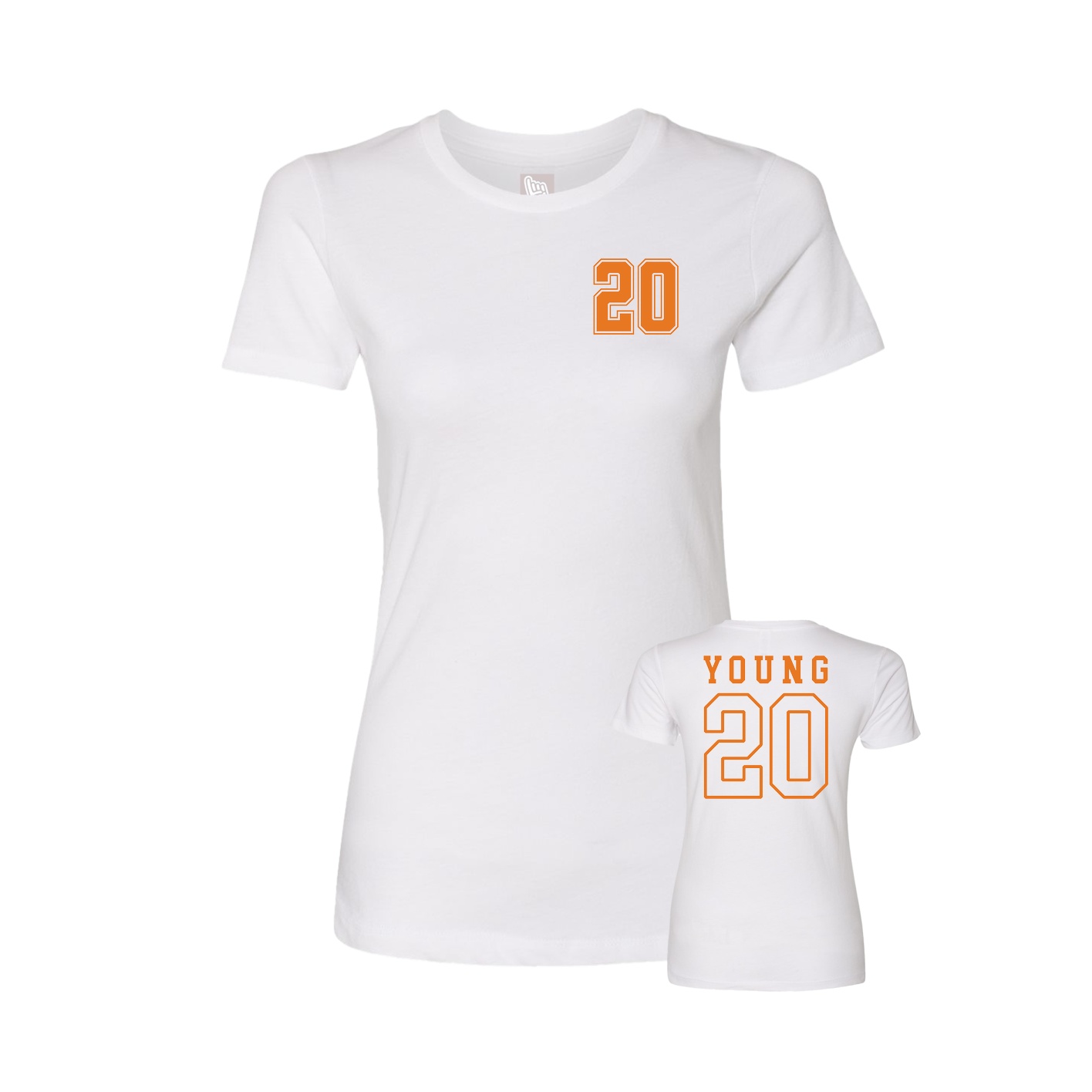 Womens Tee — Chest Back in White
