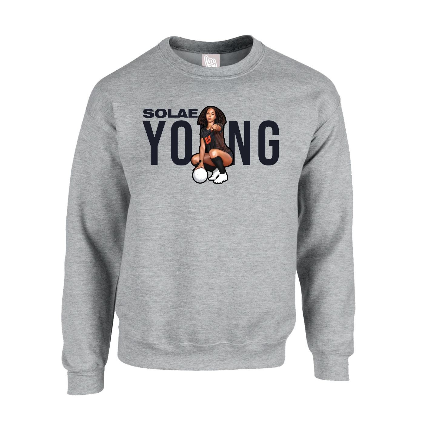 Fleece Crew — Player Name in Grey