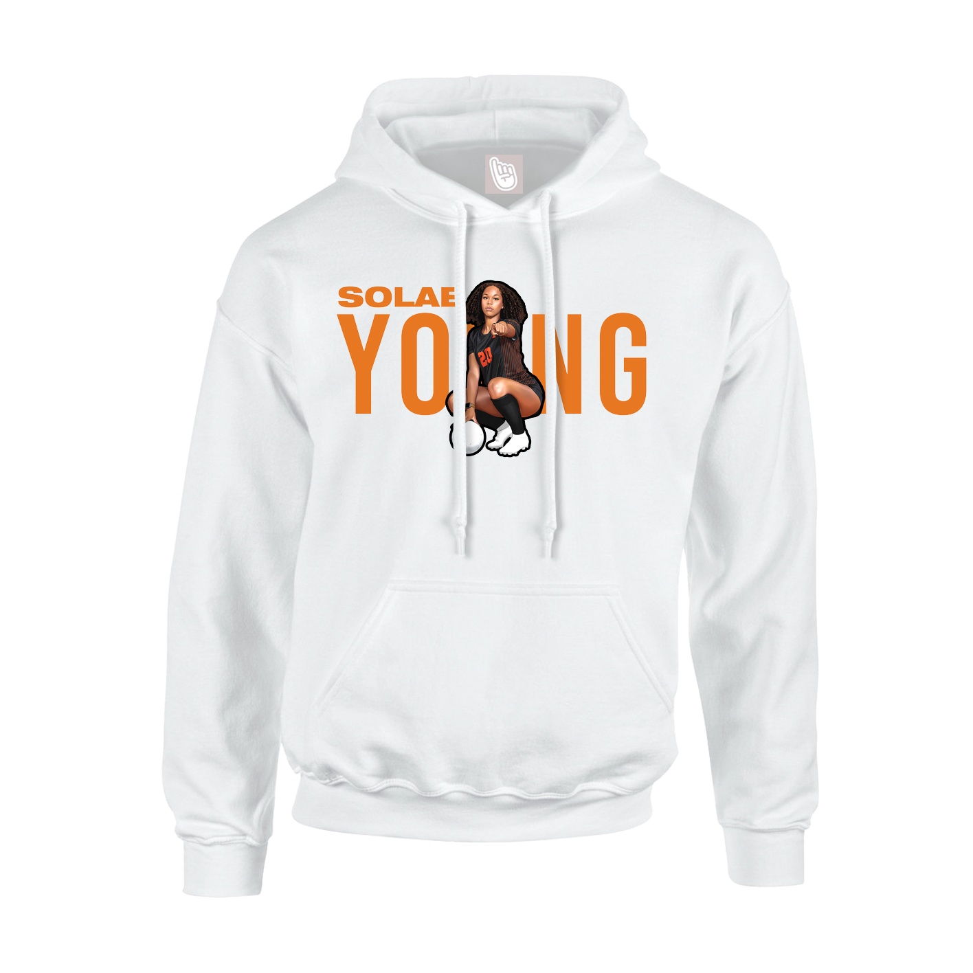 Youth Hoodie — Player Name in White