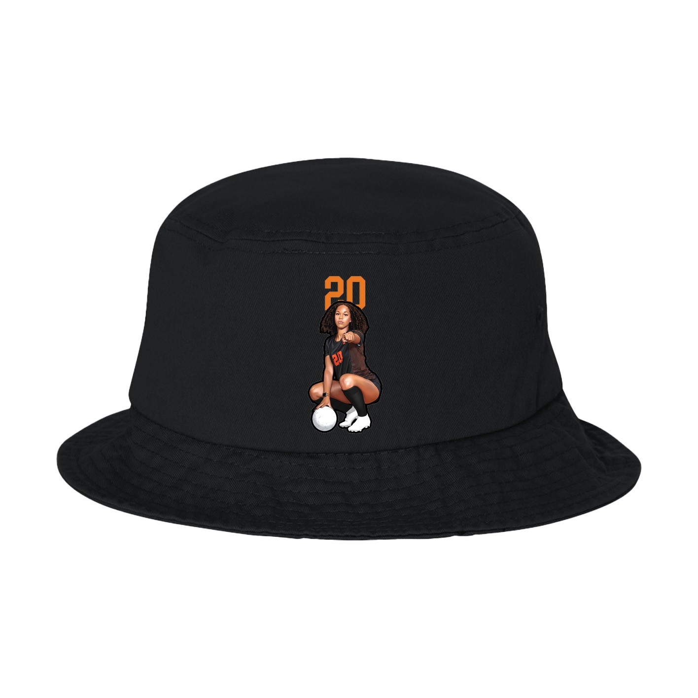Bucket Cap — Number Top in Black