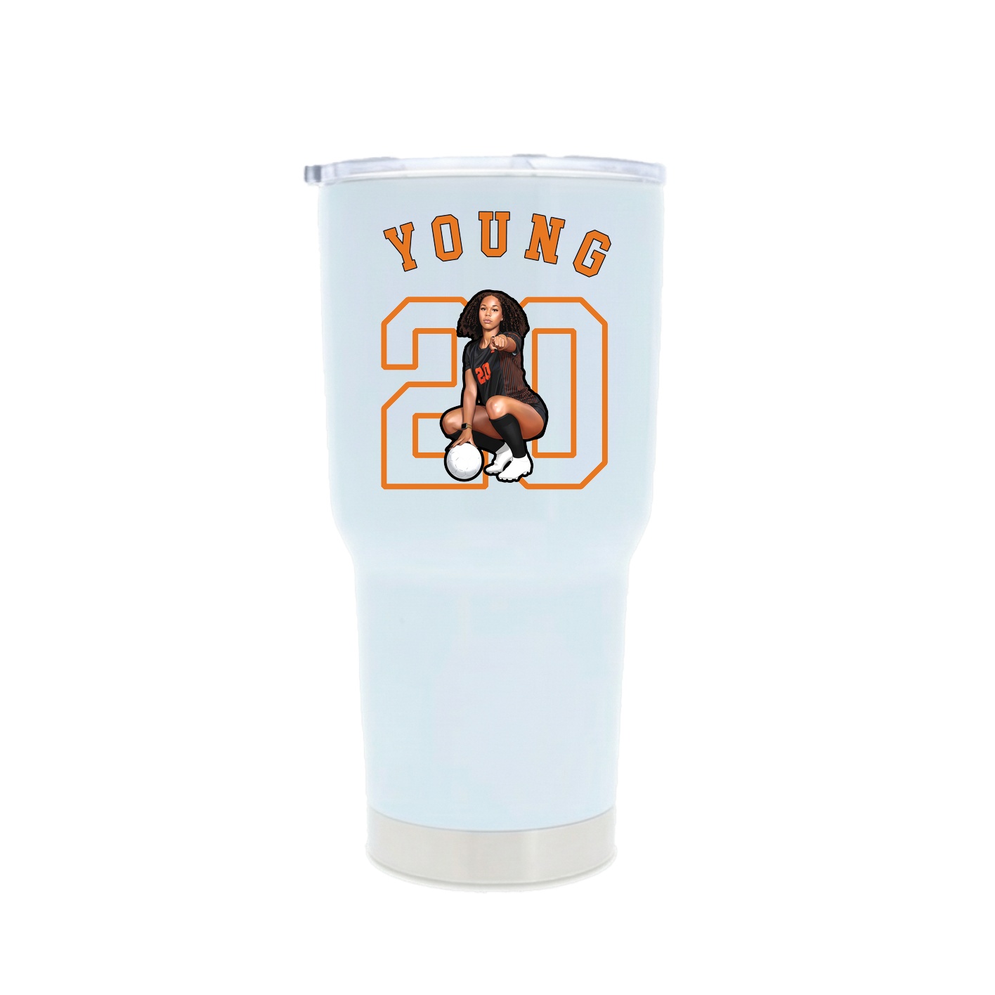 30oz Stainless Steel Tumbler — Shirsey Arch in White