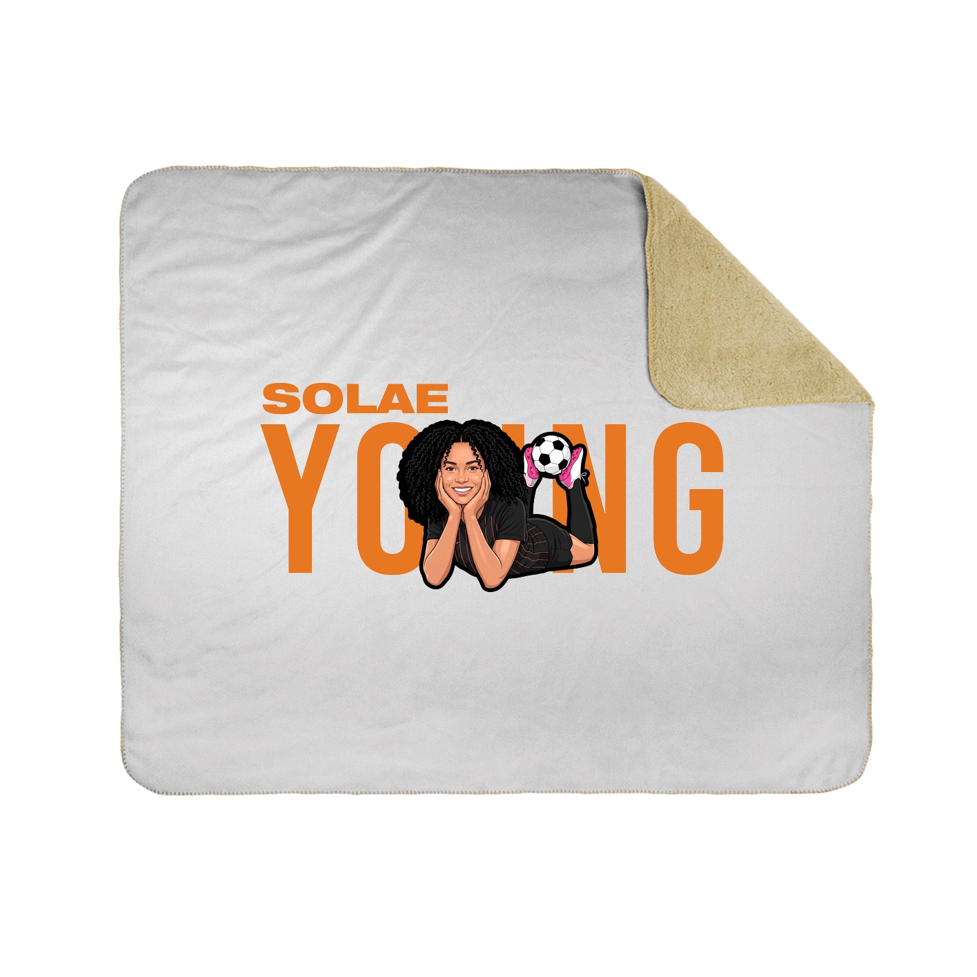Throw Blanket — Player Name in White