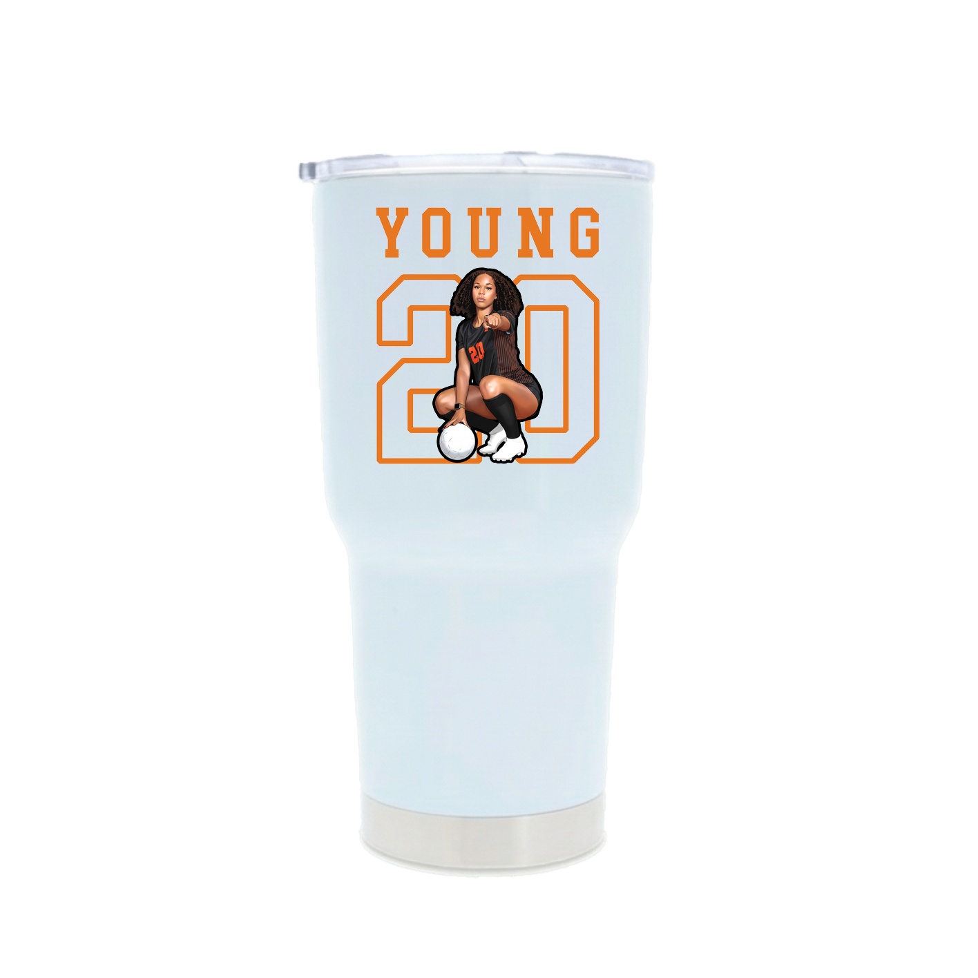 30oz Stainless Steel Tumbler — Shirsey in White