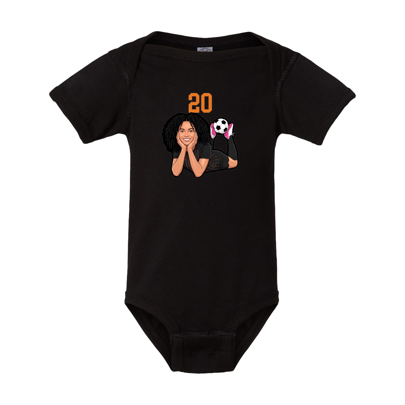 Baby Onesie — Number Top in Black