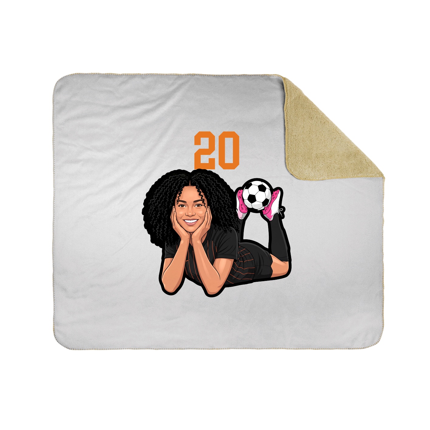 Throw Blanket — Number Top in White