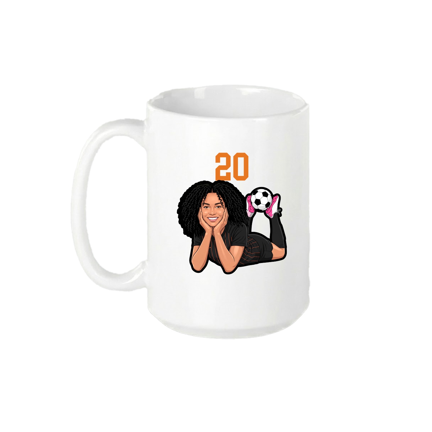 15oz Coffee Mug — Number Top in White