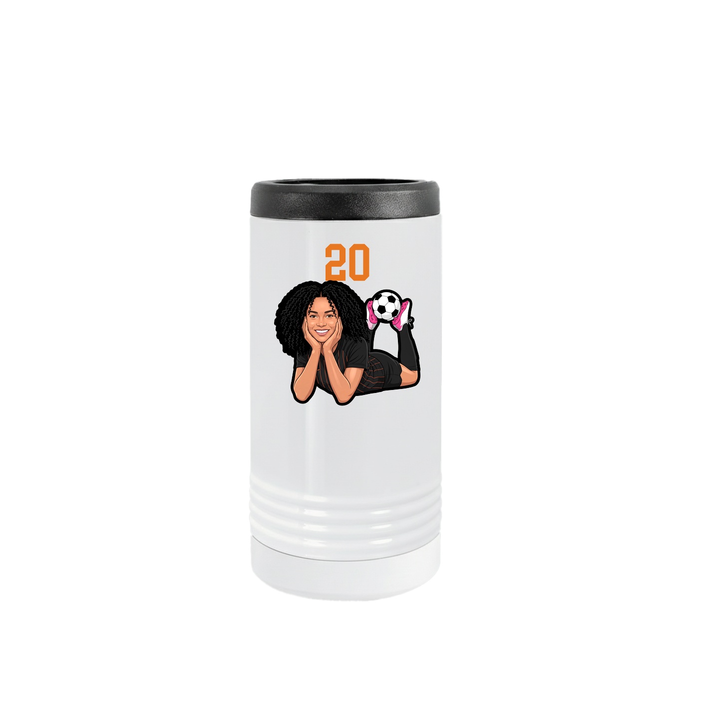 Slim Beverage Holder — Number Top in White