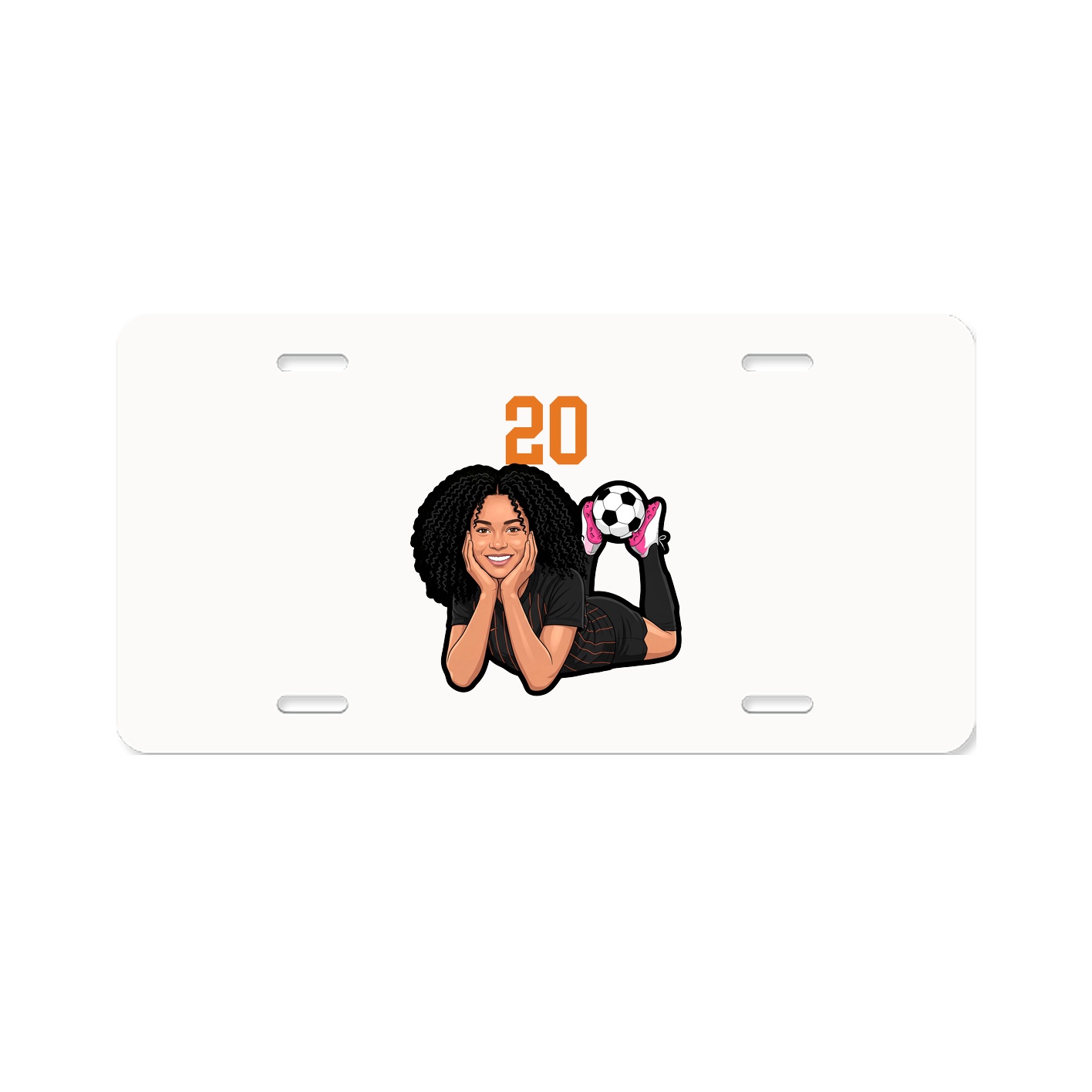 License Plate — Number Top in Classic
