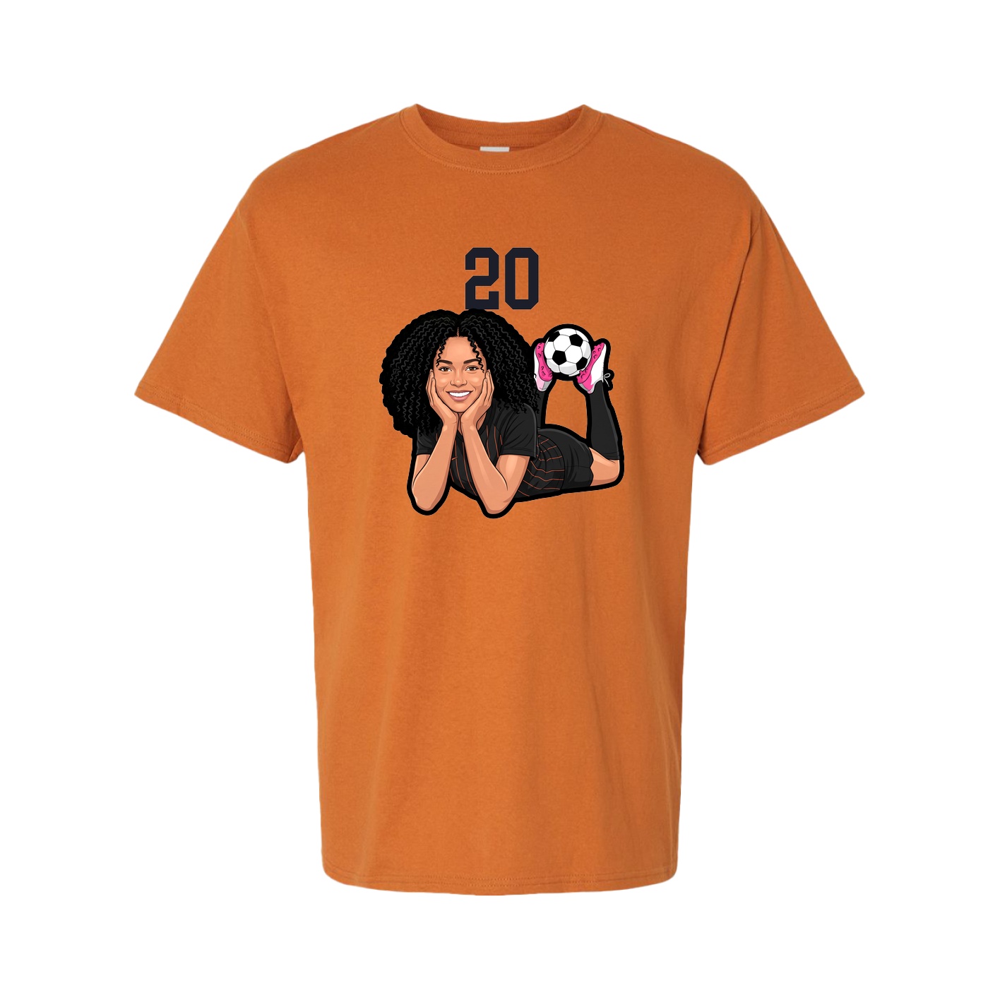 Tee — Number Top in Orange