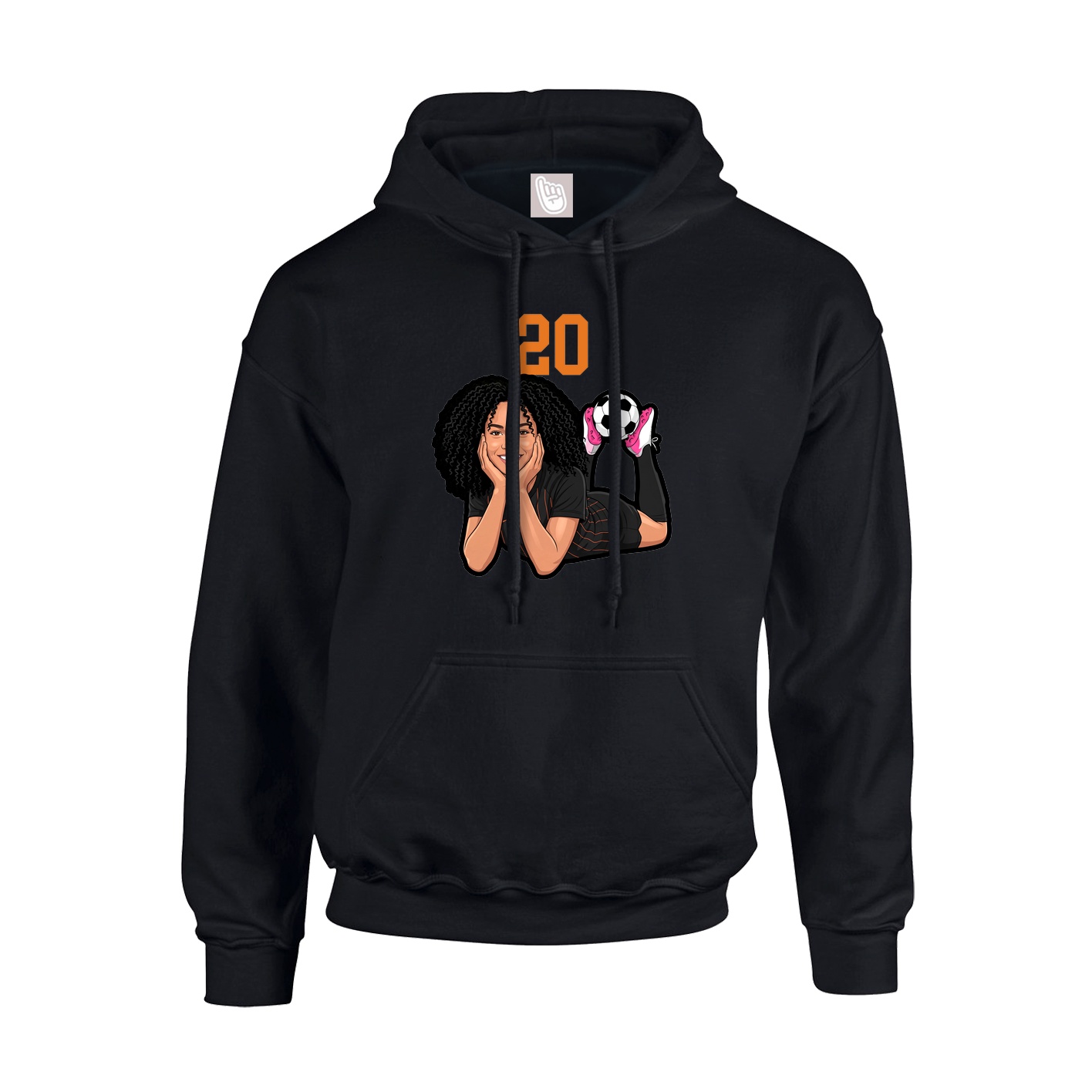 Youth Hoodie — Number Top in Black
