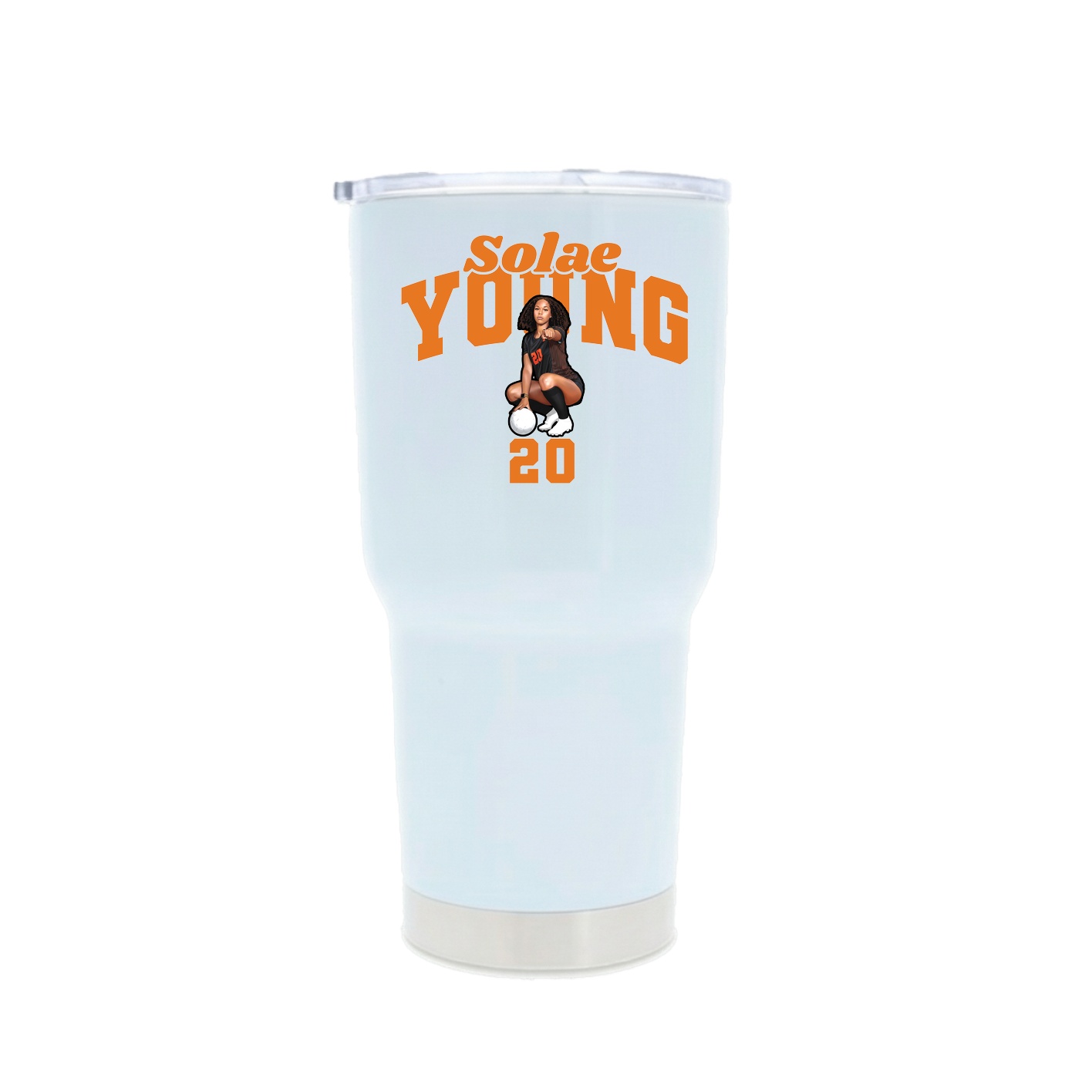 30oz Stainless Steel Tumbler — Signature Arch in White